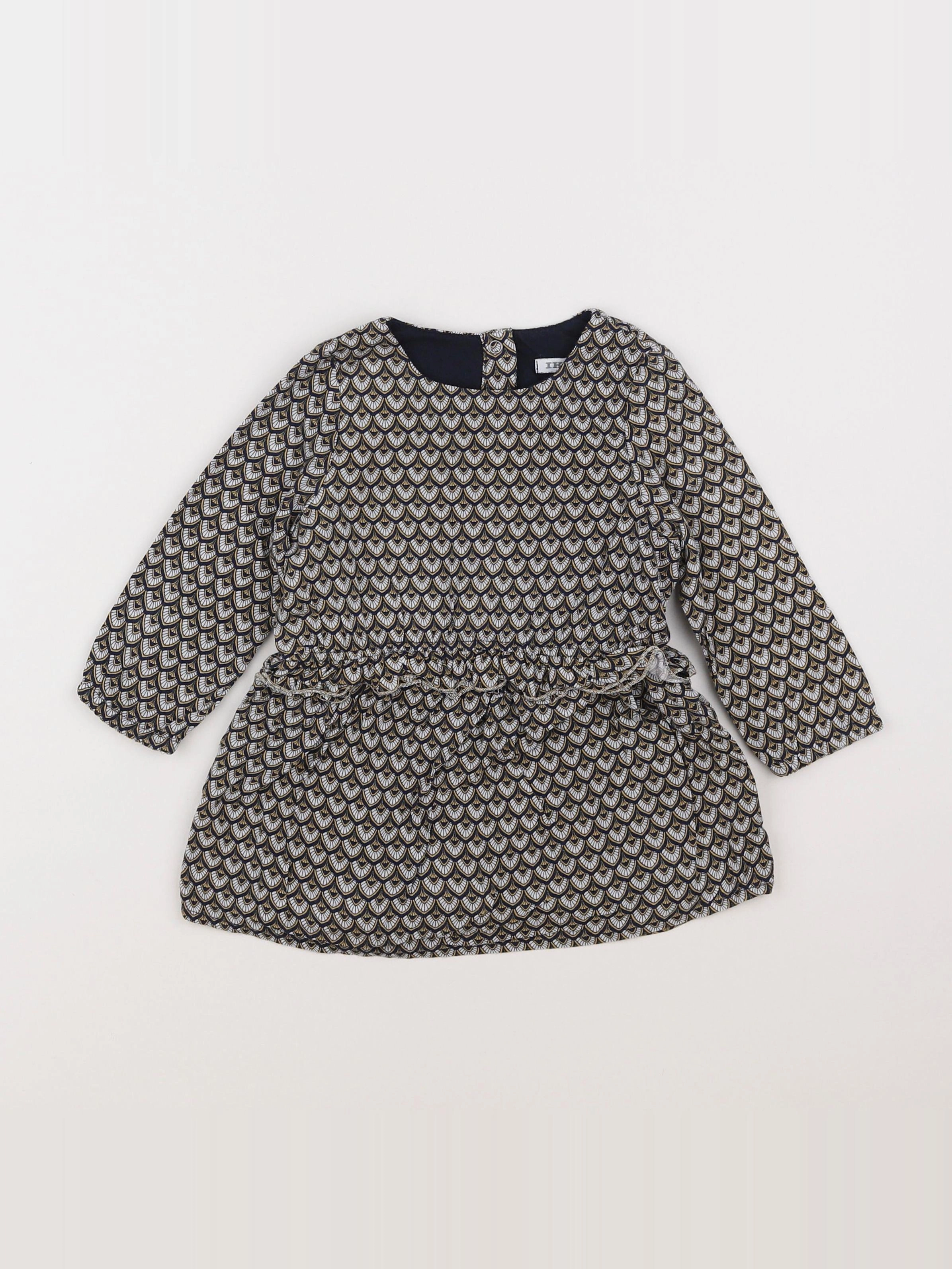 IKKS - robe bleu - 12 mois
