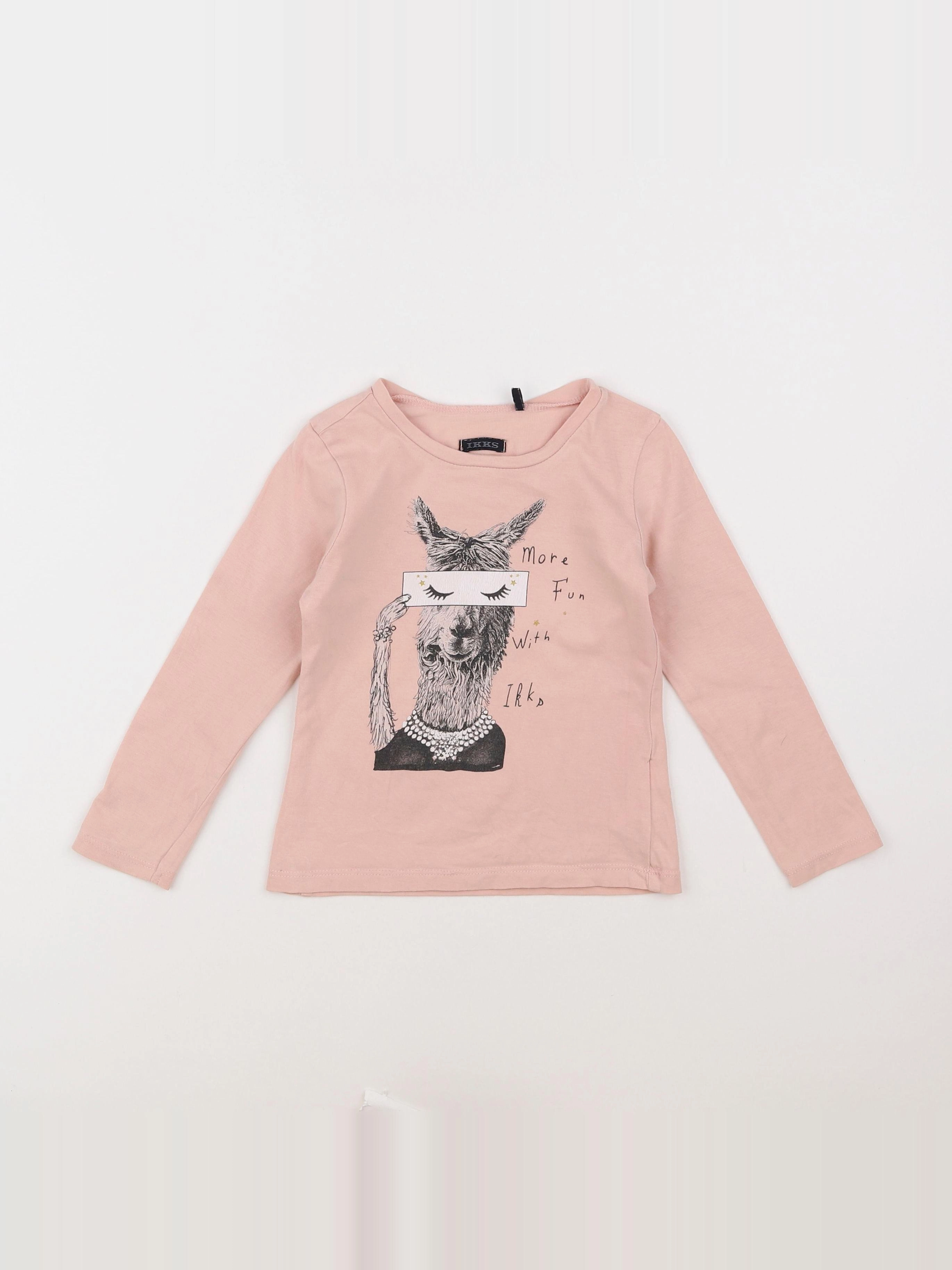 IKKS - tee-shirt rose - 3 ans