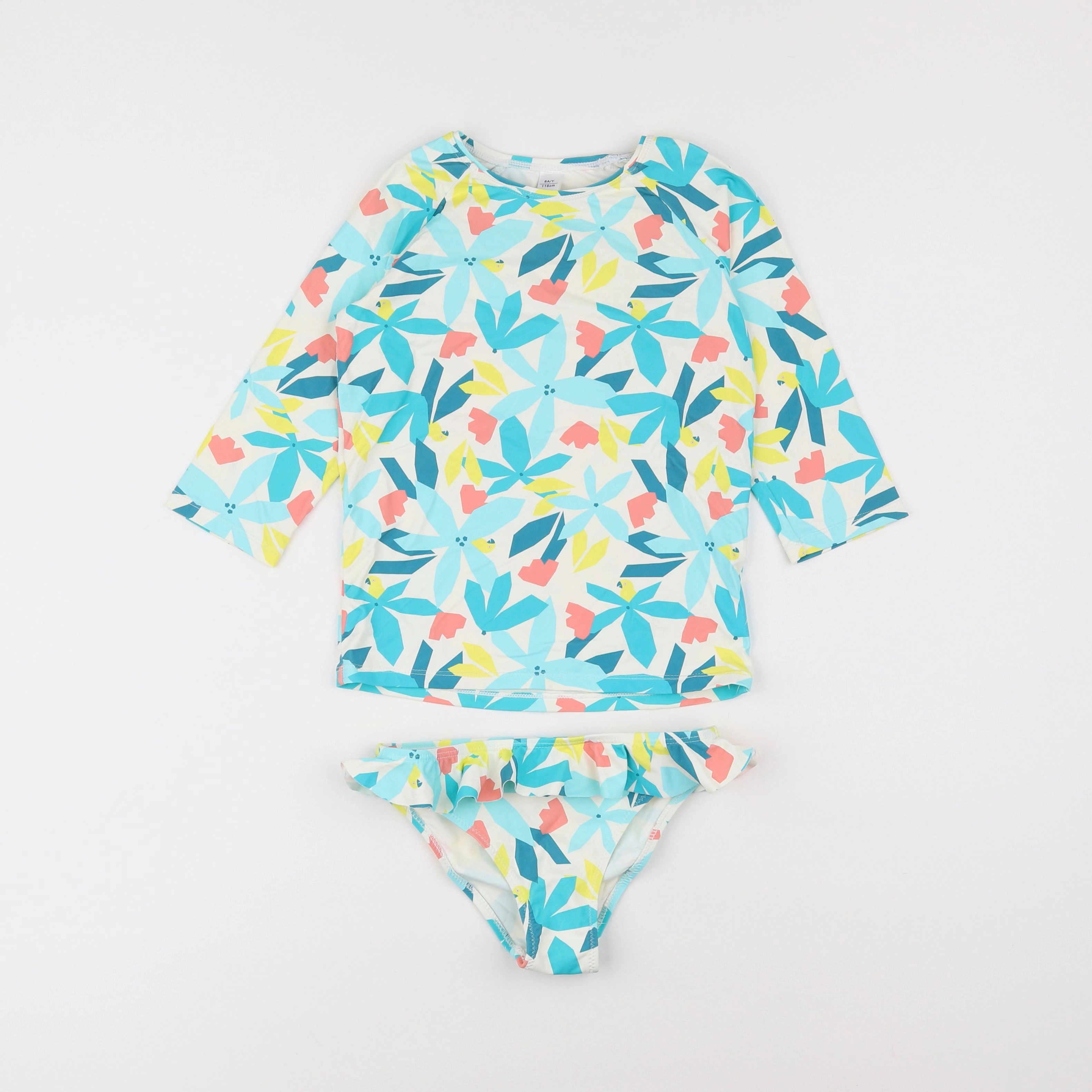 Okaidi - ensemble de bain multicolore - 6 ans