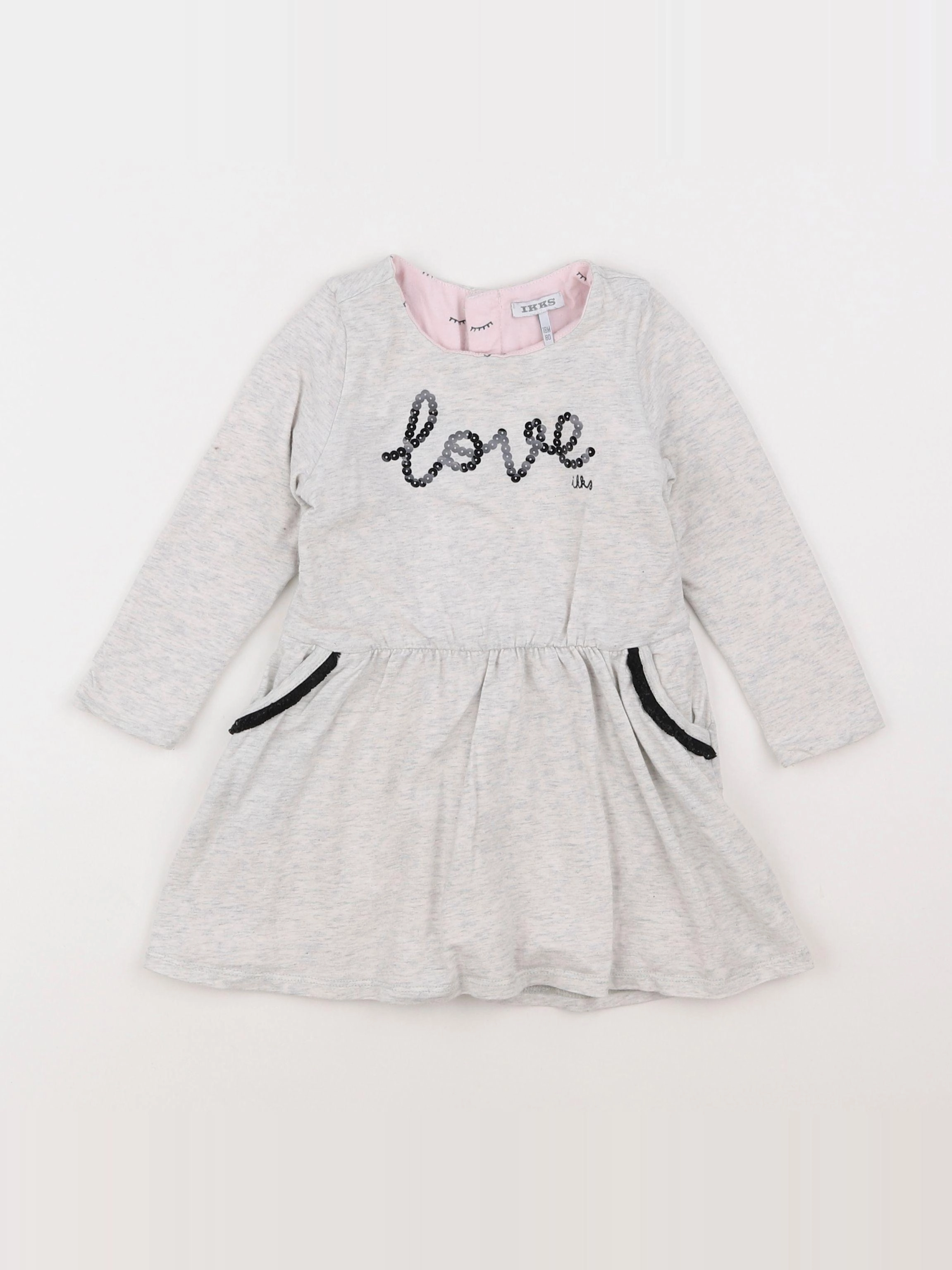 IKKS - robe gris - 18 mois