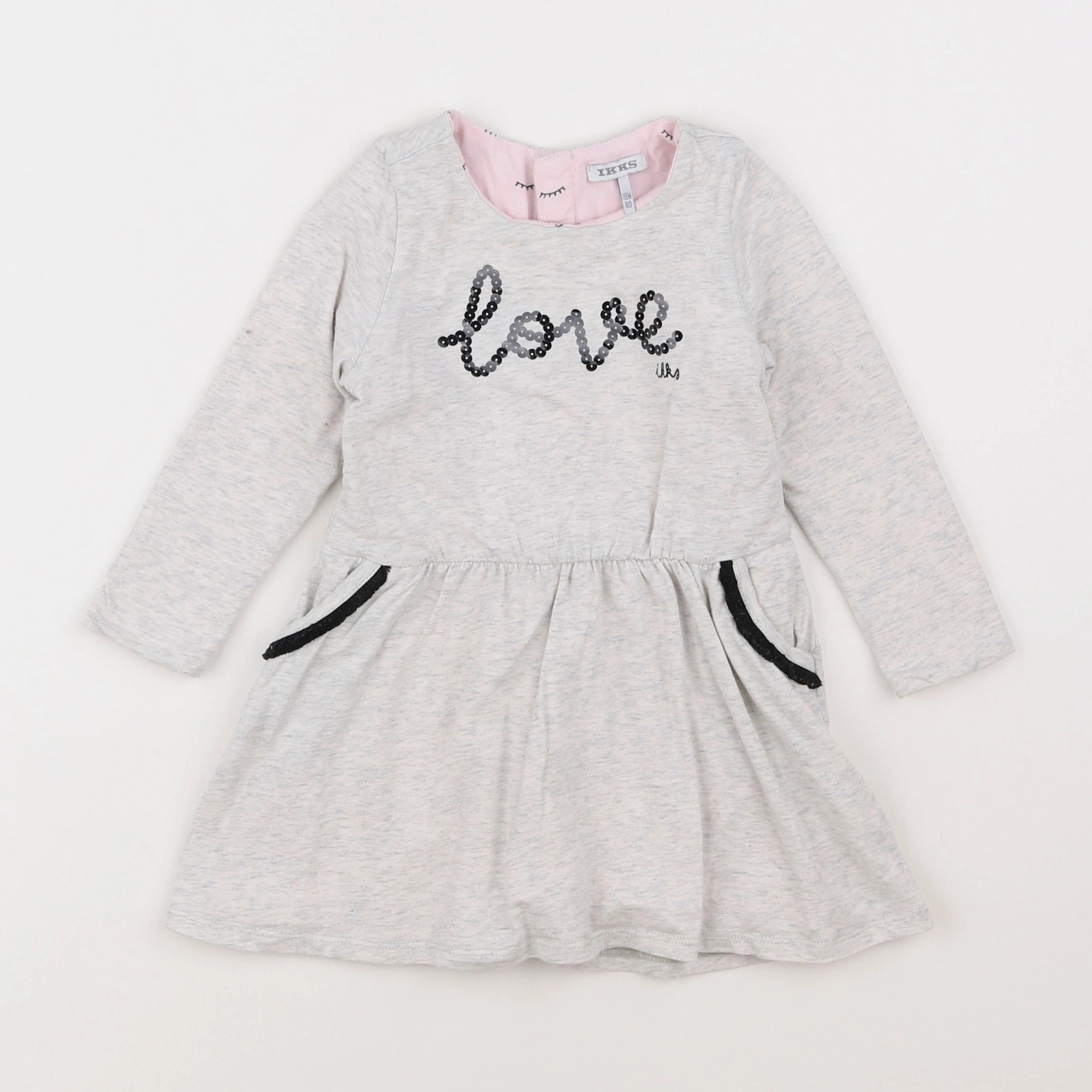 IKKS - robe gris - 18 mois