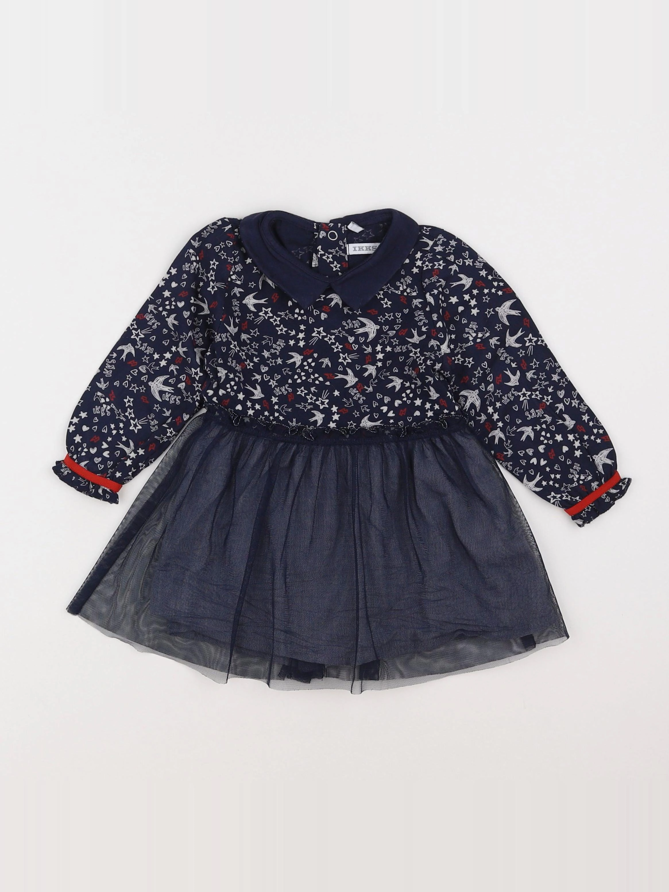 IKKS - robe bleu - 12 mois