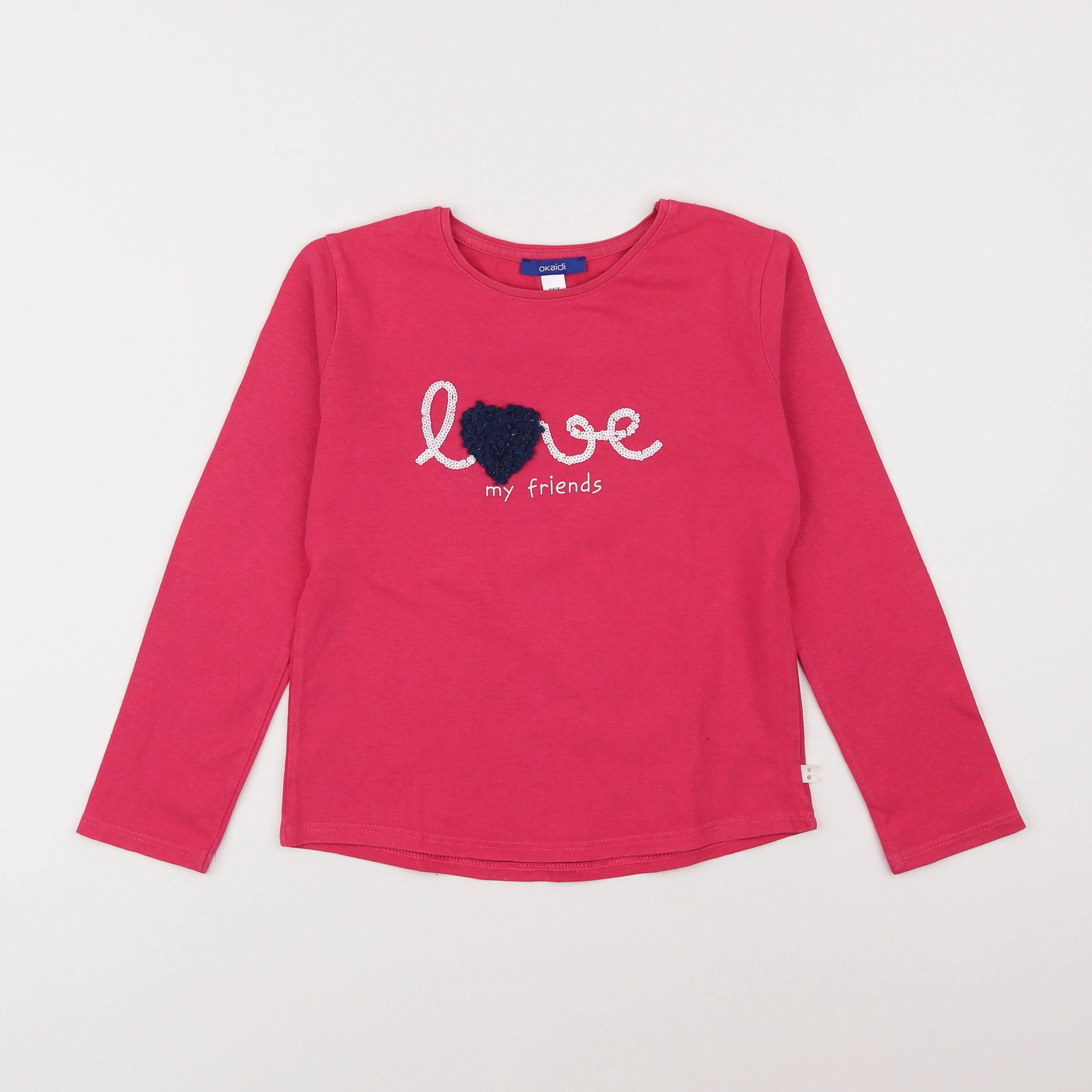 Okaidi - tee-shirt rose - 8 ans