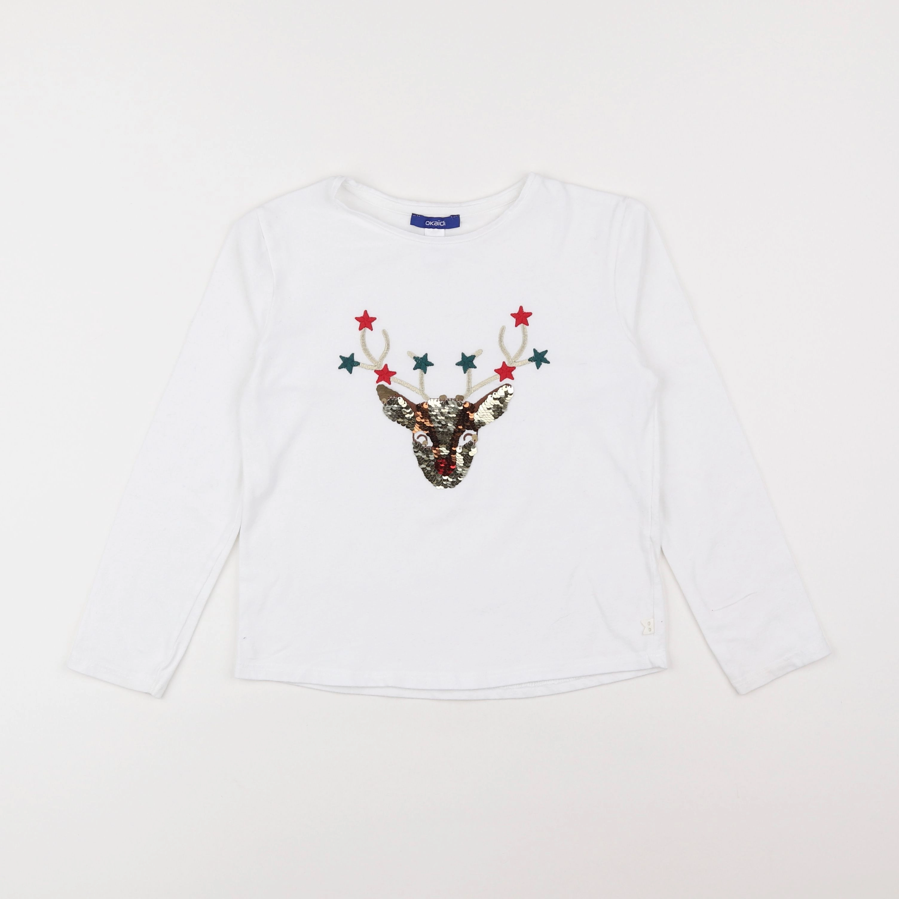 Okaidi - tee-shirt blanc - 8 ans