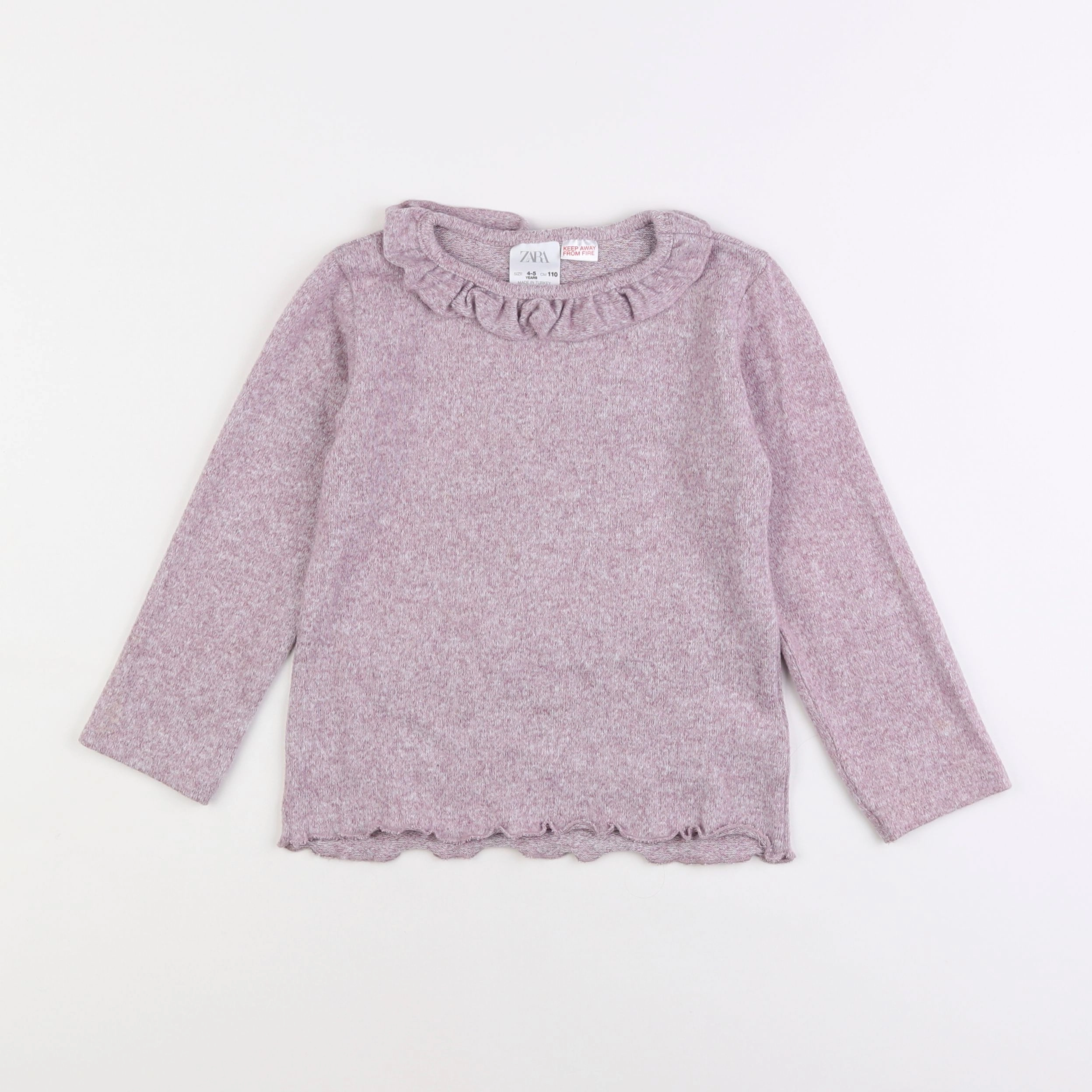 Zara - pull violet - 4/5 ans