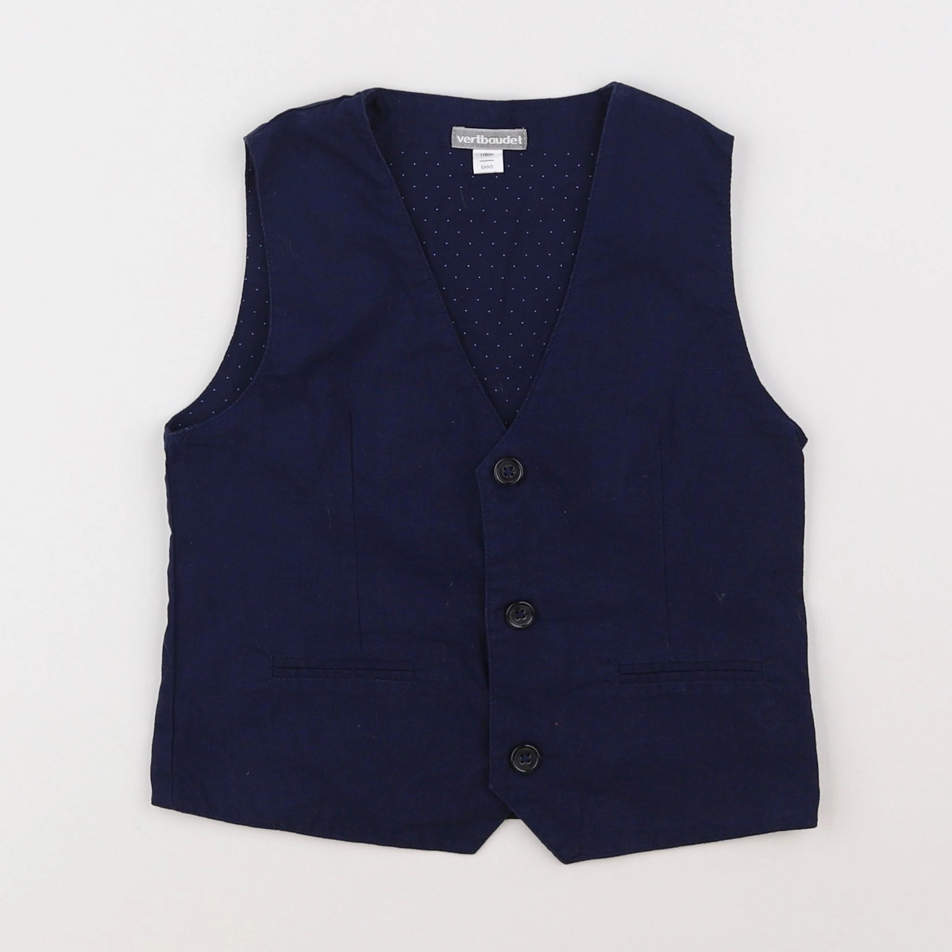 Vertbaudet - gilet bleu - 6 ans