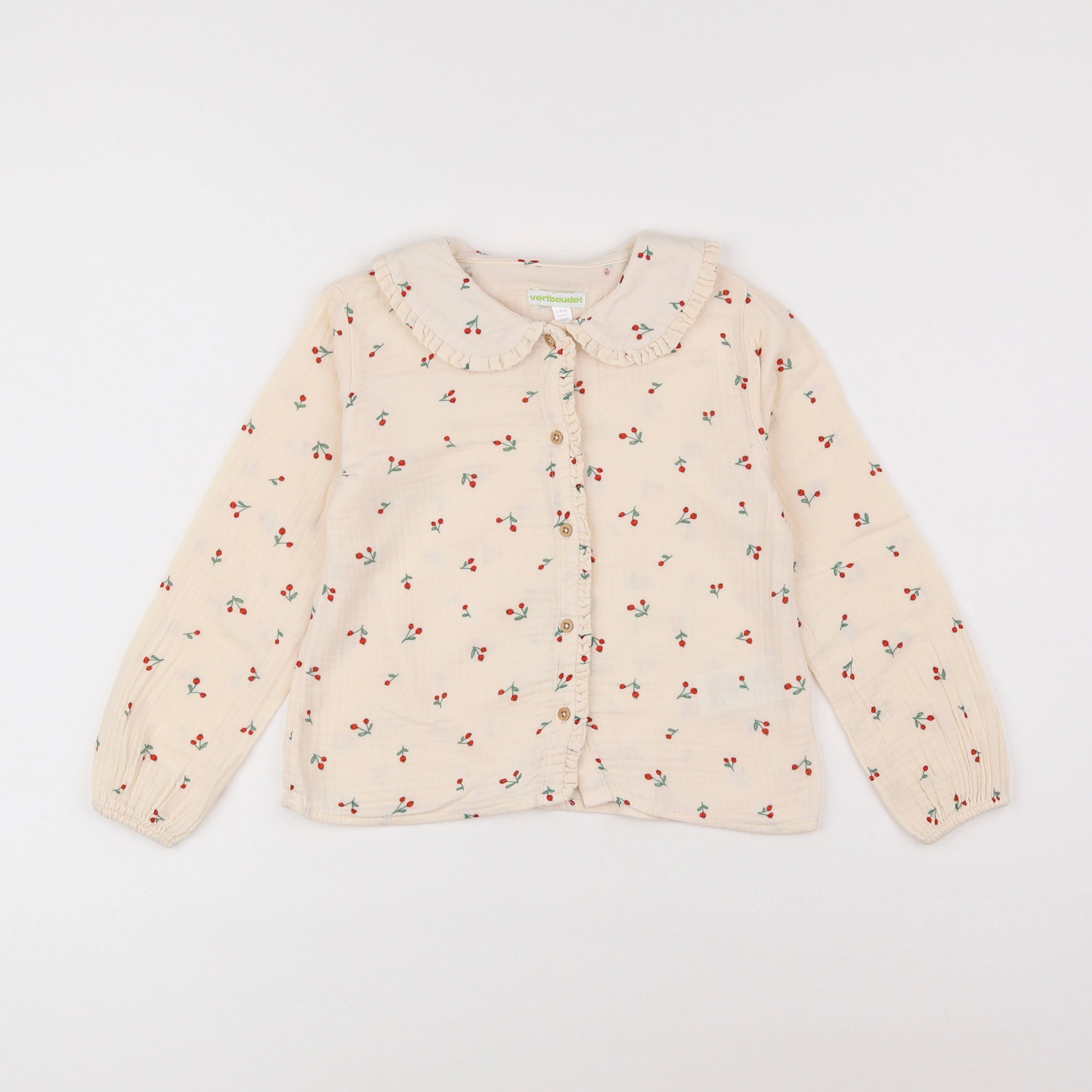 Vertbaudet - blouse beige - 6 ans