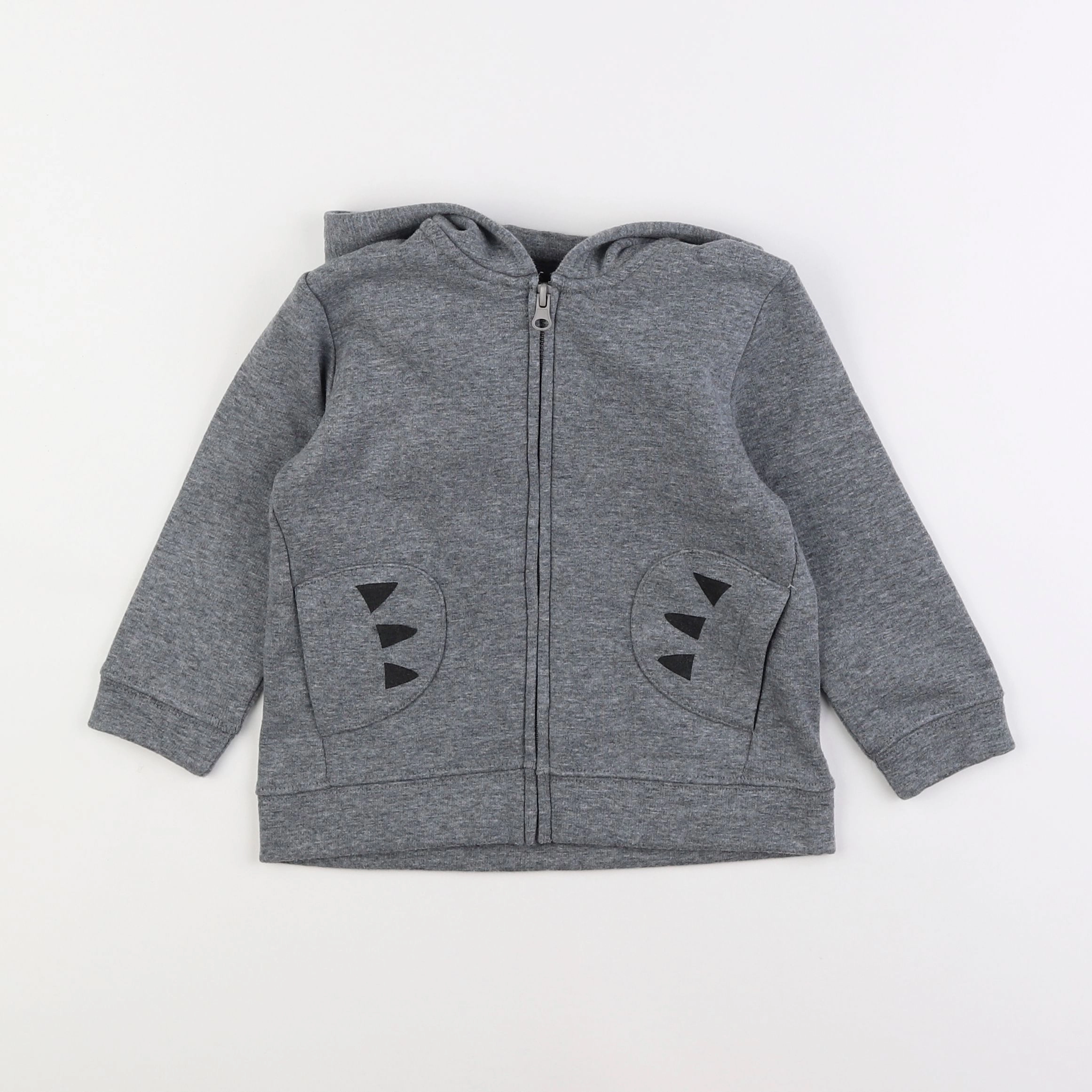 Zara - sweat gris - 18 mois à 2 ans