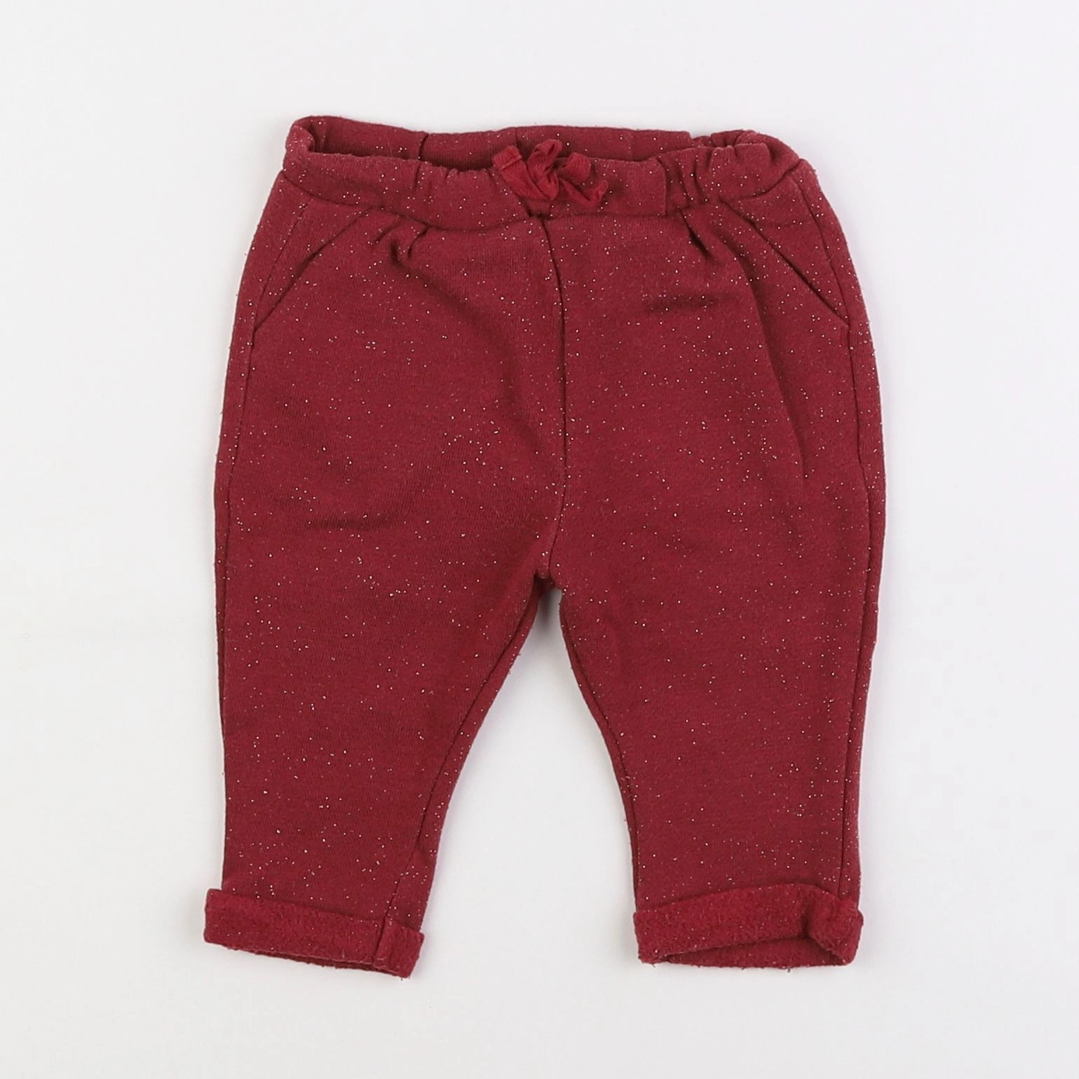 Vertbaudet - pantalon rouge - 6 mois