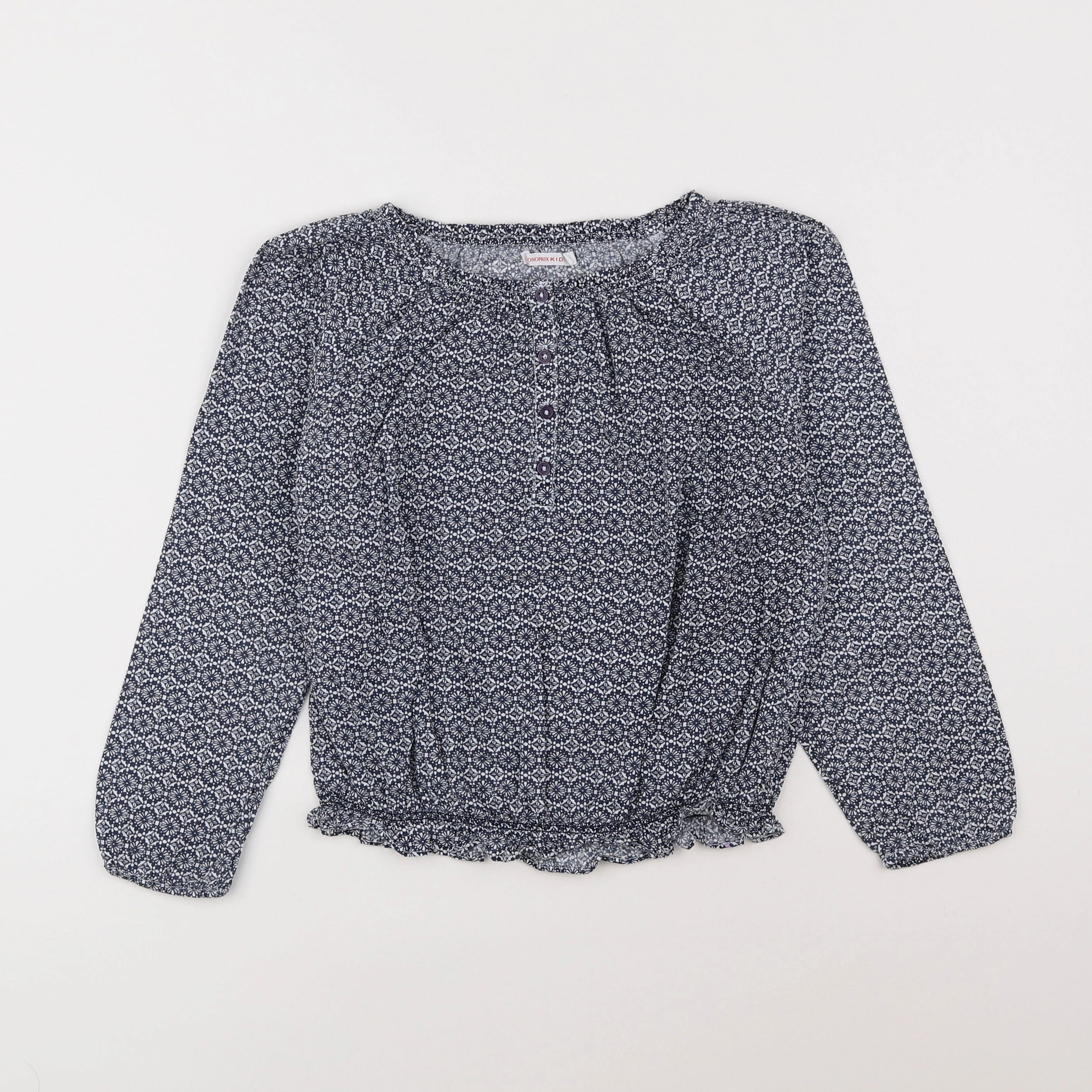 Monoprix - blouse bleu - 8 ans