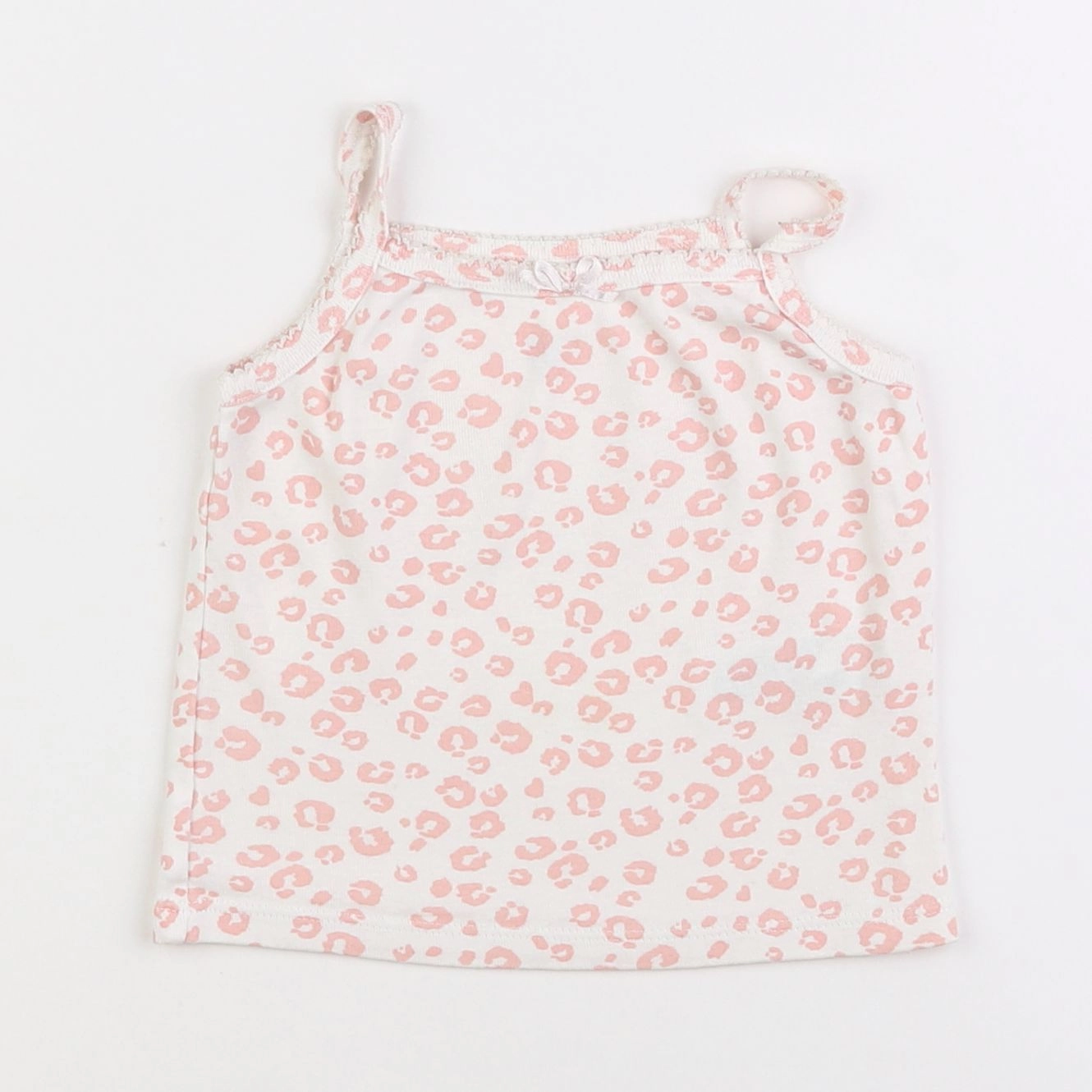 La Redoute - maillot de corps blanc, rose - 2/3 ans