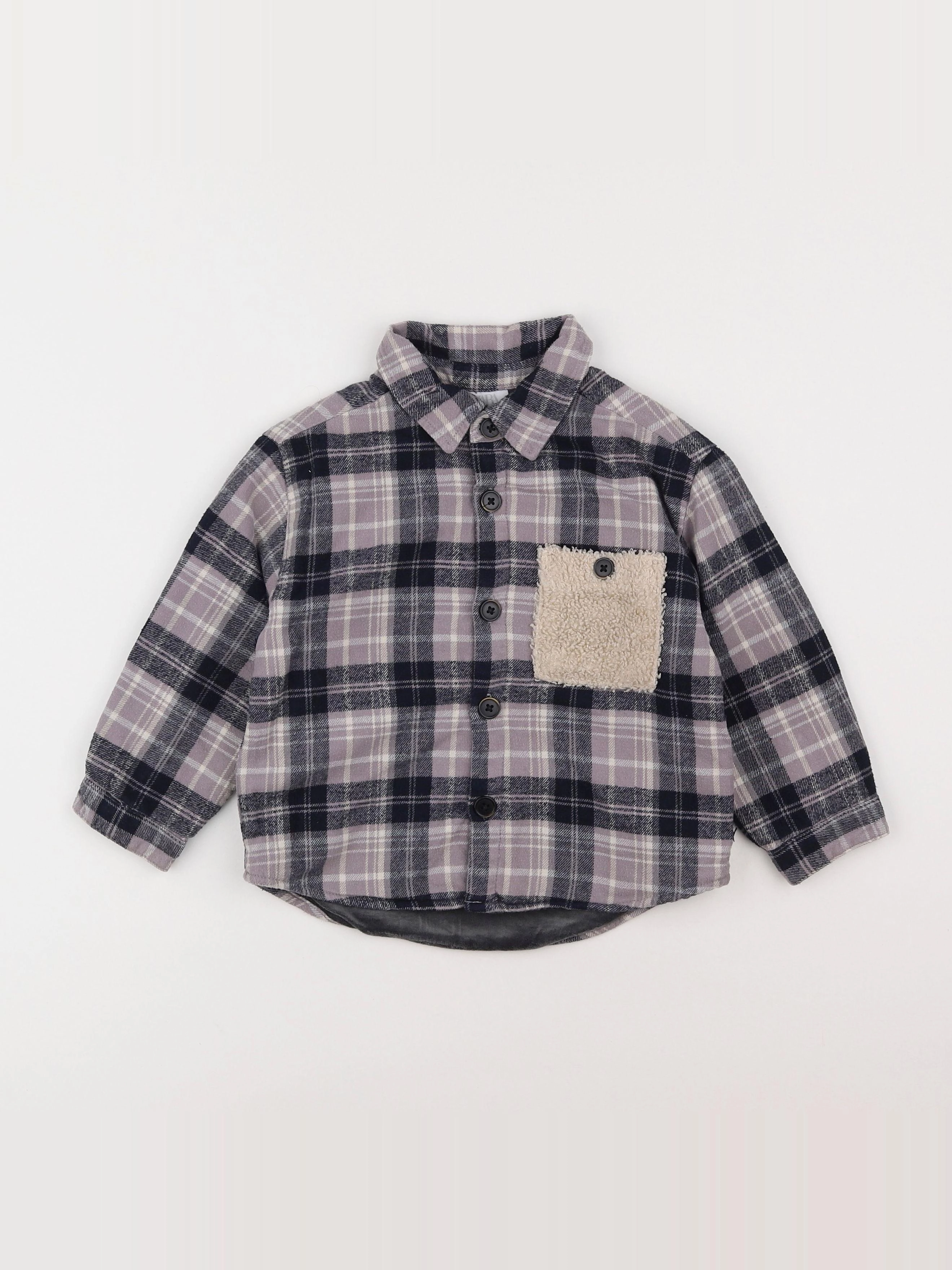 Zara - chemise gris - 18 mois à 2 ans