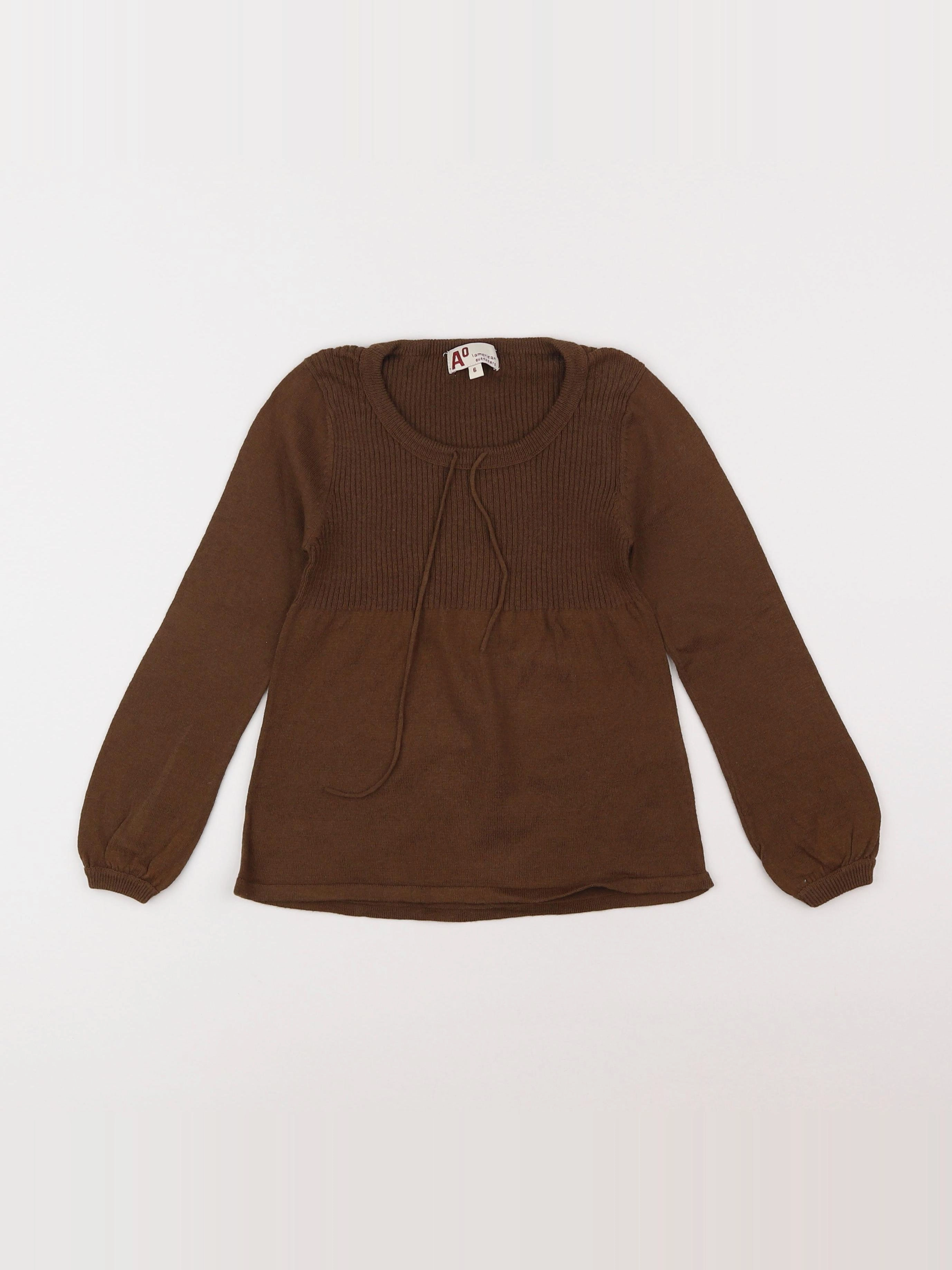 American Outfitters - pull marron - 6 ans