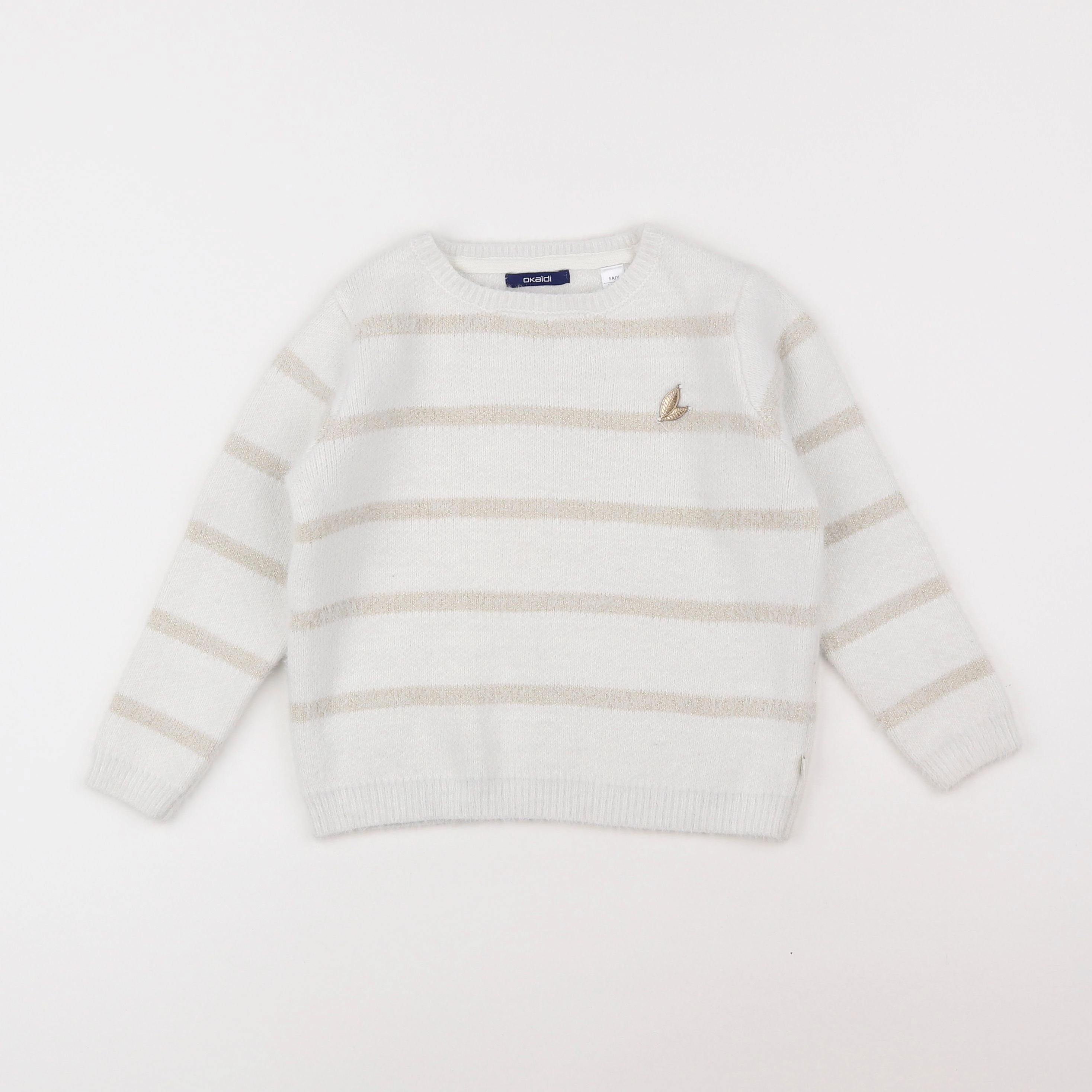 Okaidi - pull blanc - 5 ans