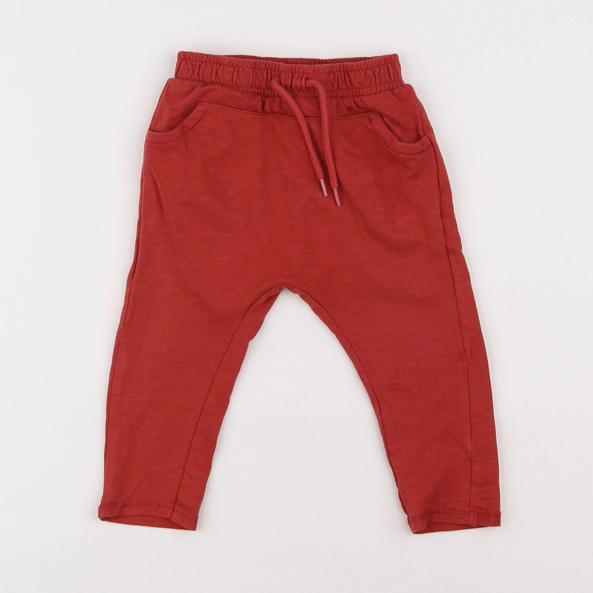 Vertbaudet - pantalon rouge - 9 mois