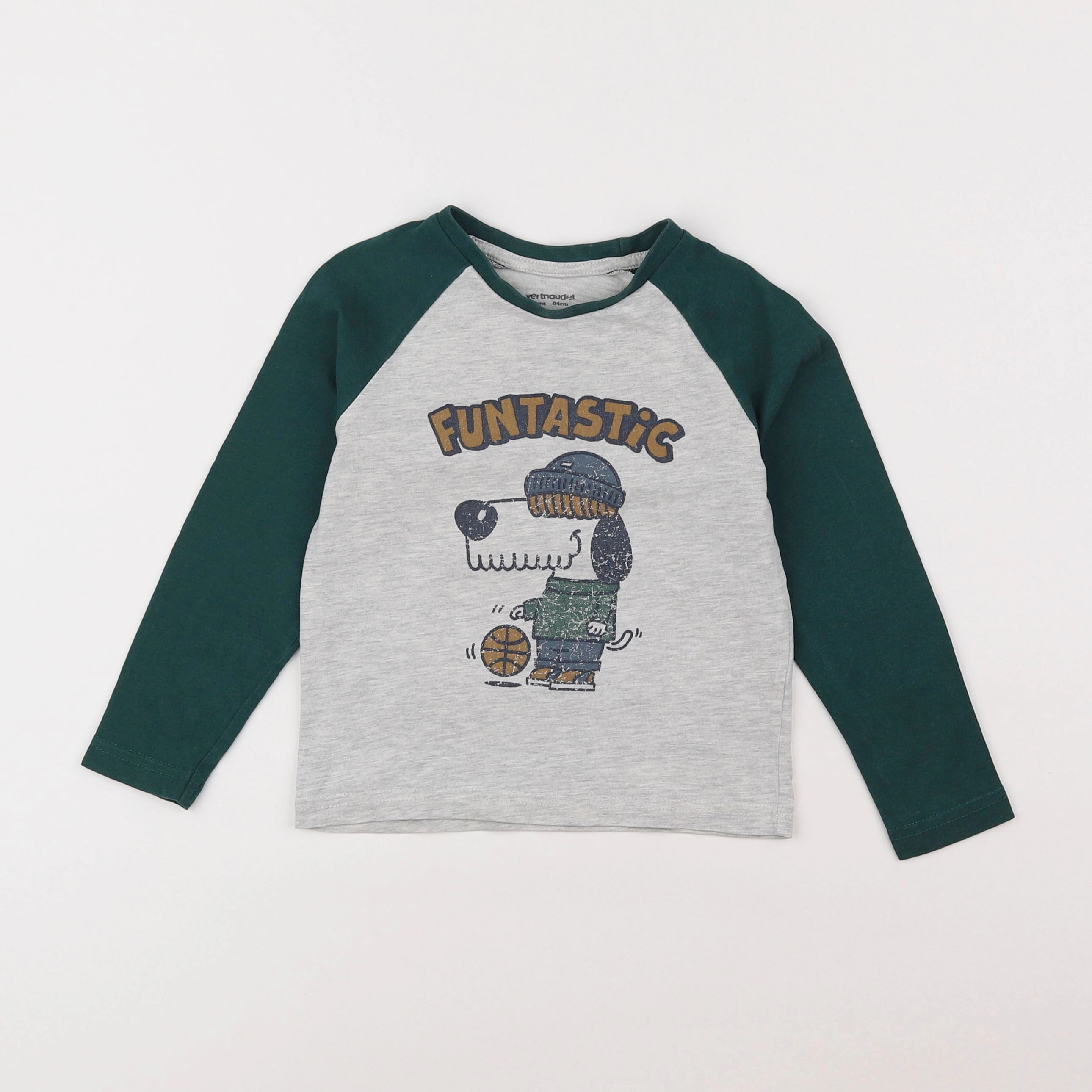 Vertbaudet - tee-shirt vert - 4 ans