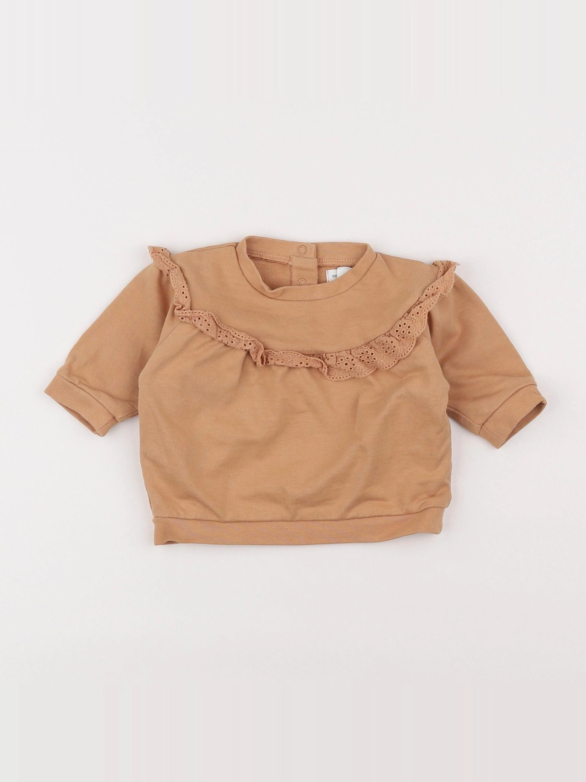 Vertbaudet - sweat jaune - 3 mois