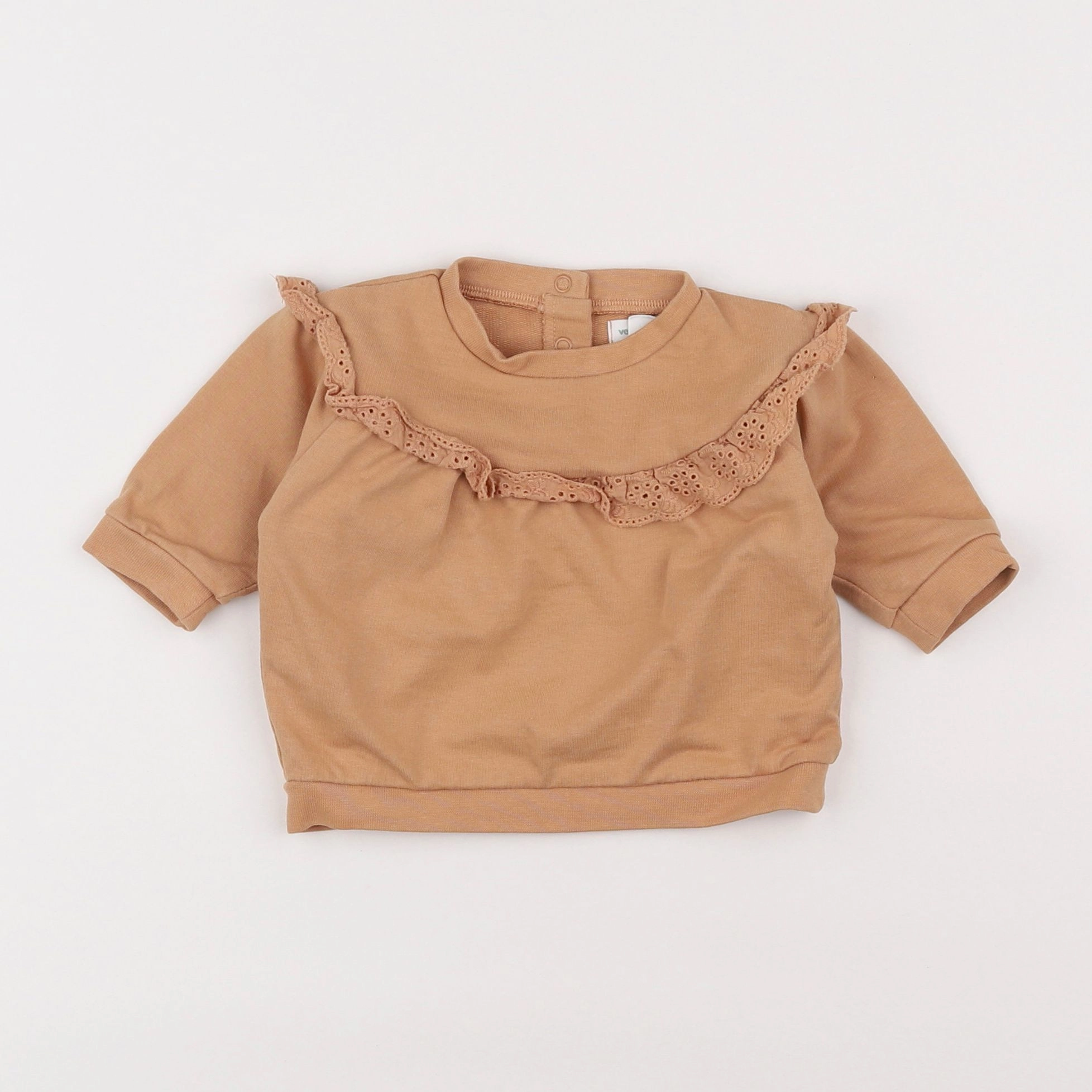Vertbaudet - sweat jaune - 3 mois