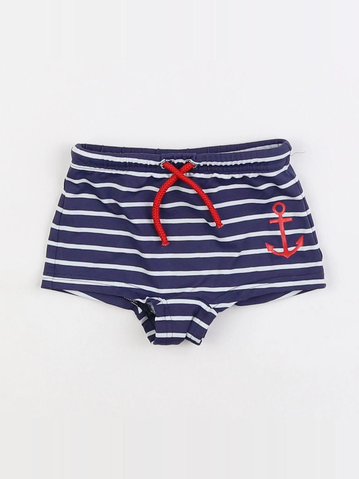 Boutchou - short bleu, blanc - 3/6 mois