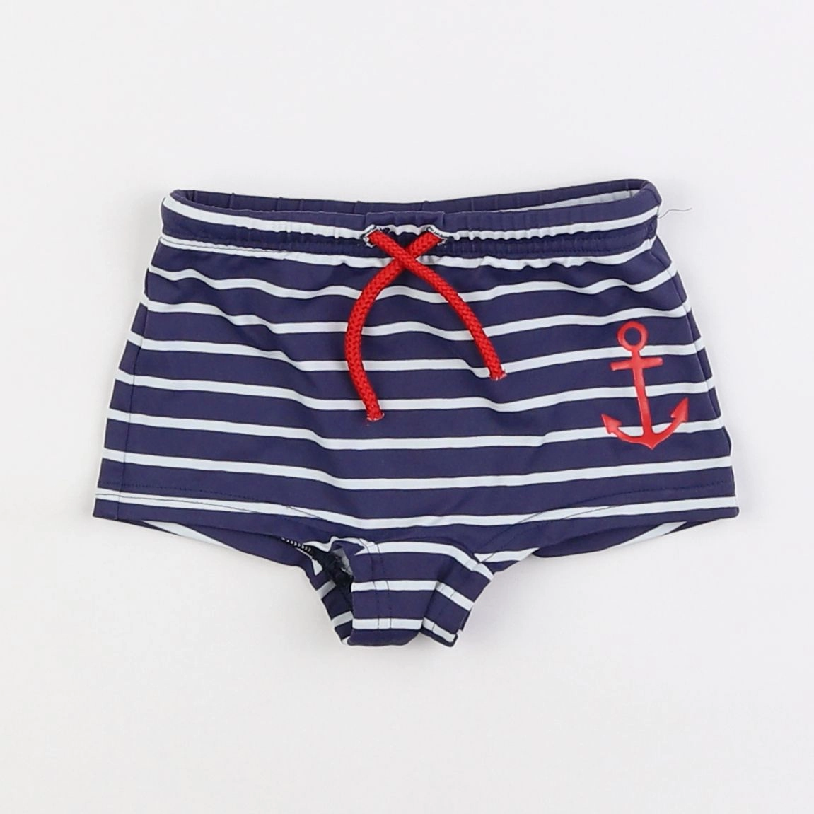 Boutchou - short bleu, blanc - 3/6 mois