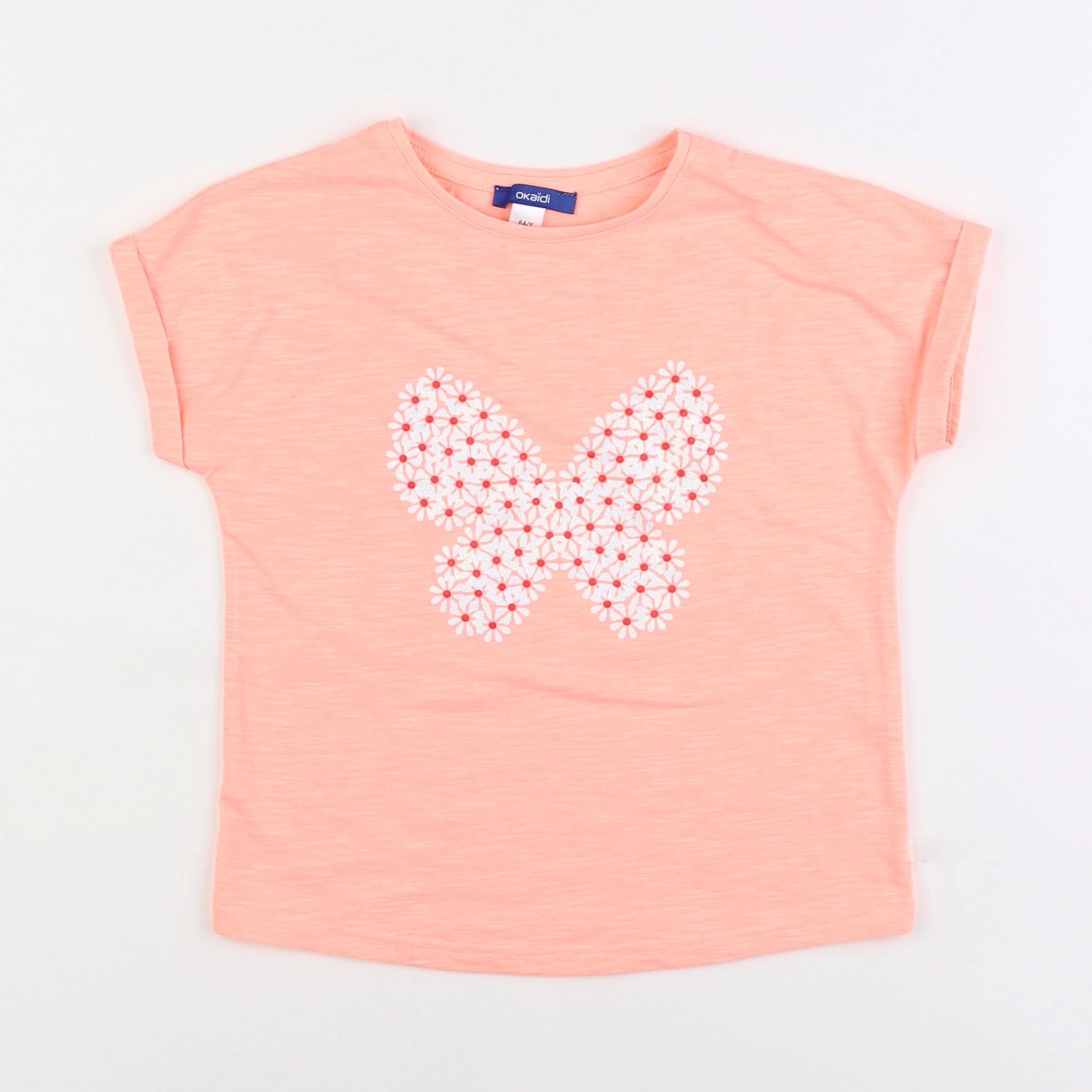 Okaidi - tee-shirt orange - 6 ans