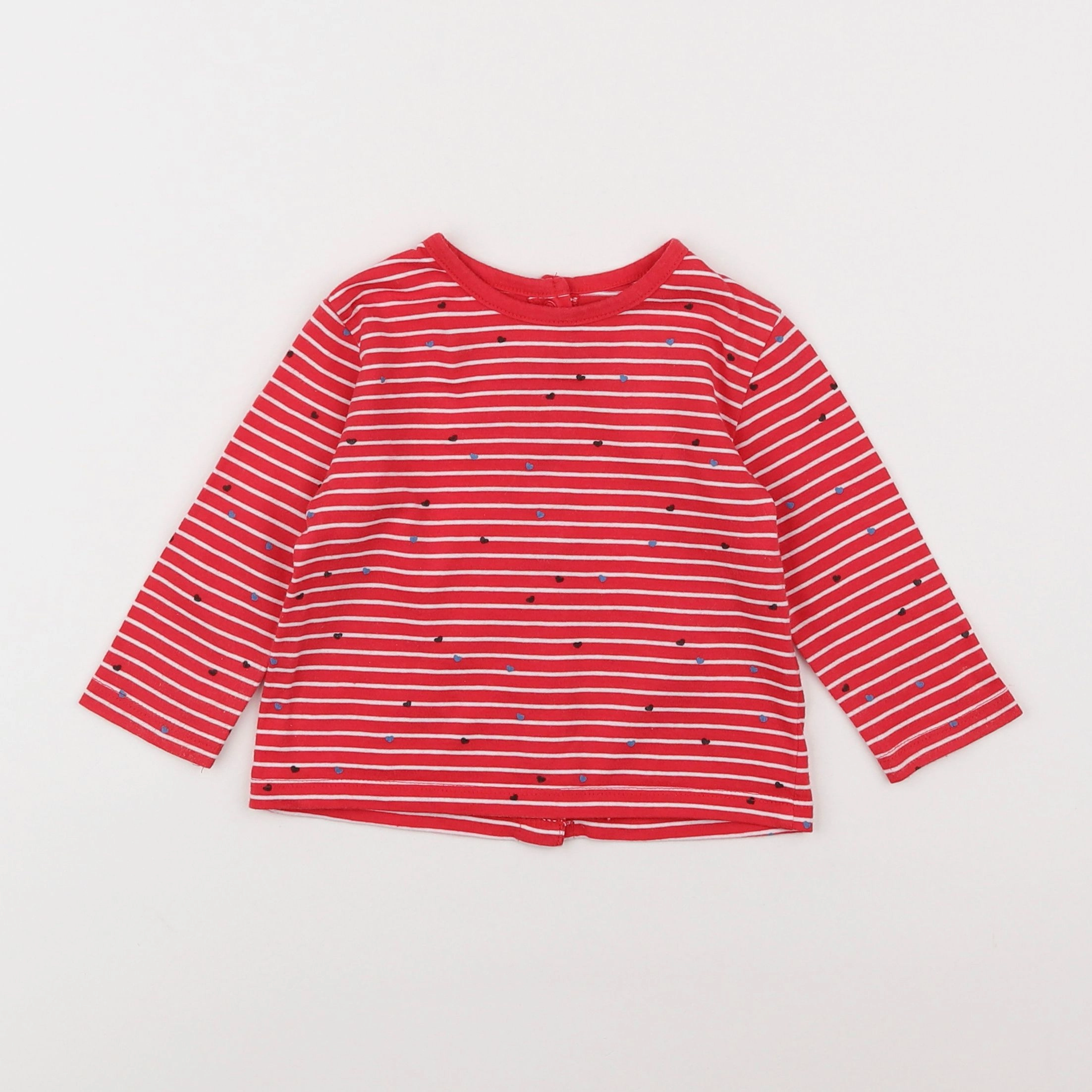 Vertbaudet - tee-shirt rouge - 9 mois