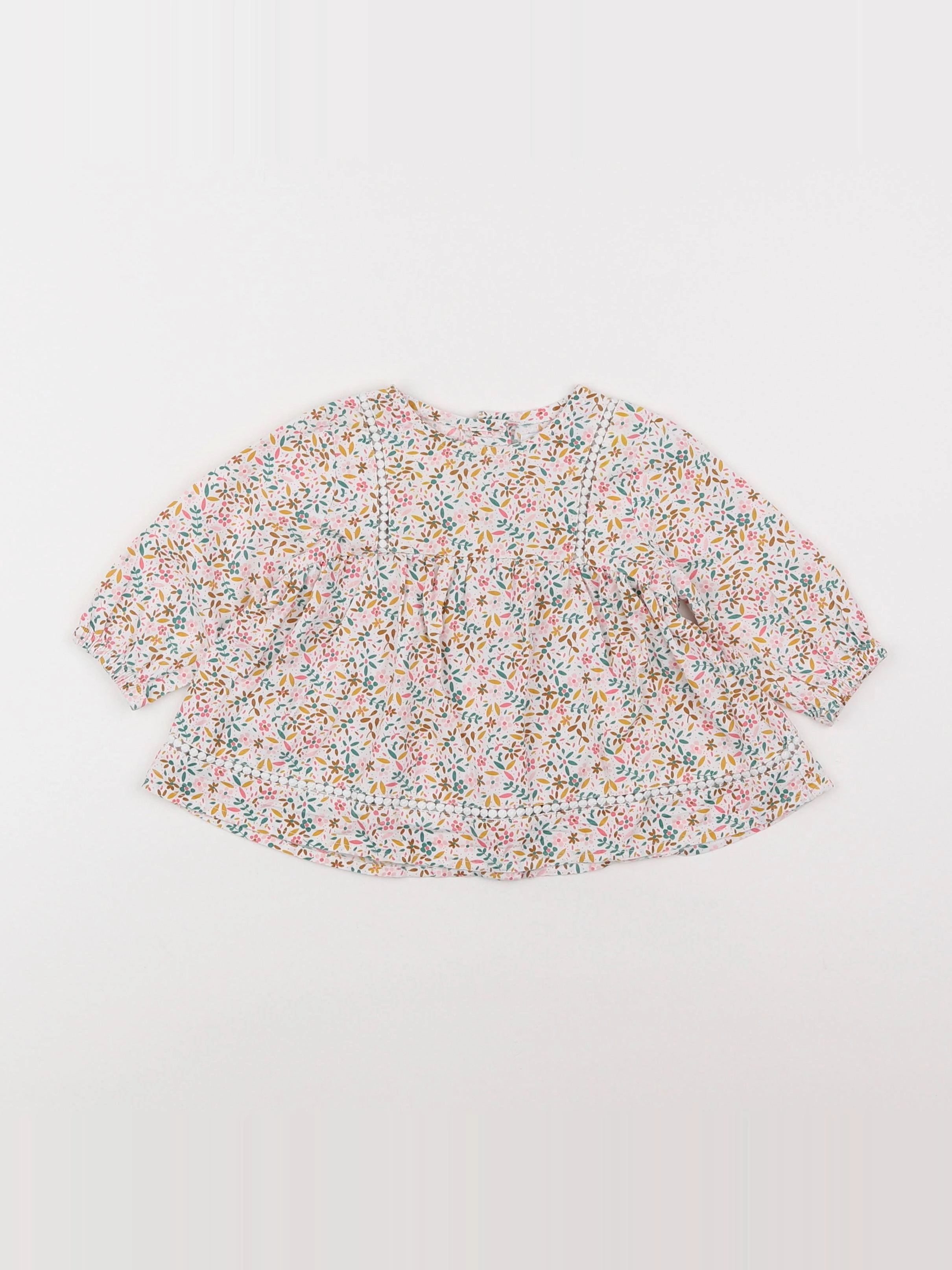 Vertbaudet - blouse multicolore - 6 mois
