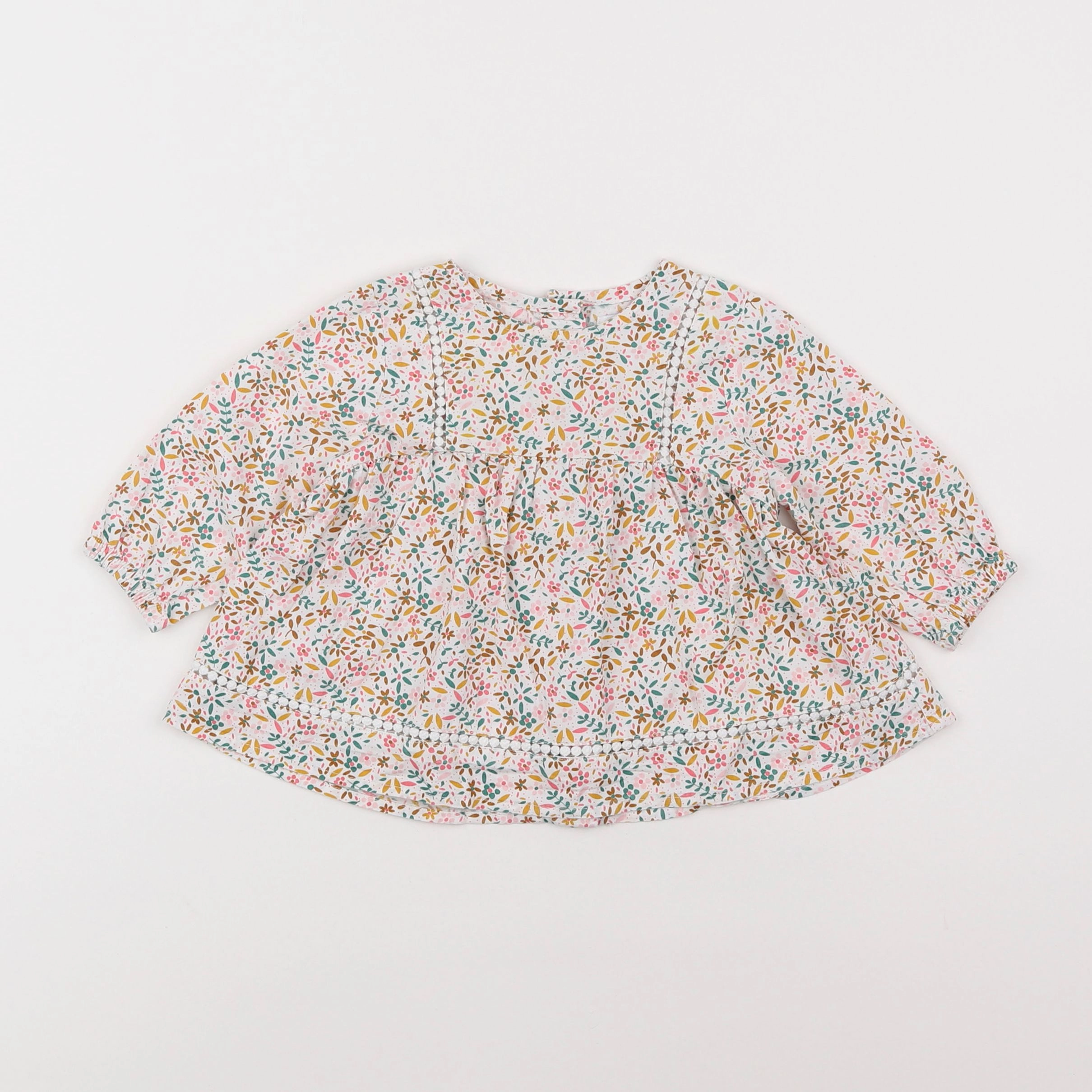 Vertbaudet - blouse multicolore - 6 mois