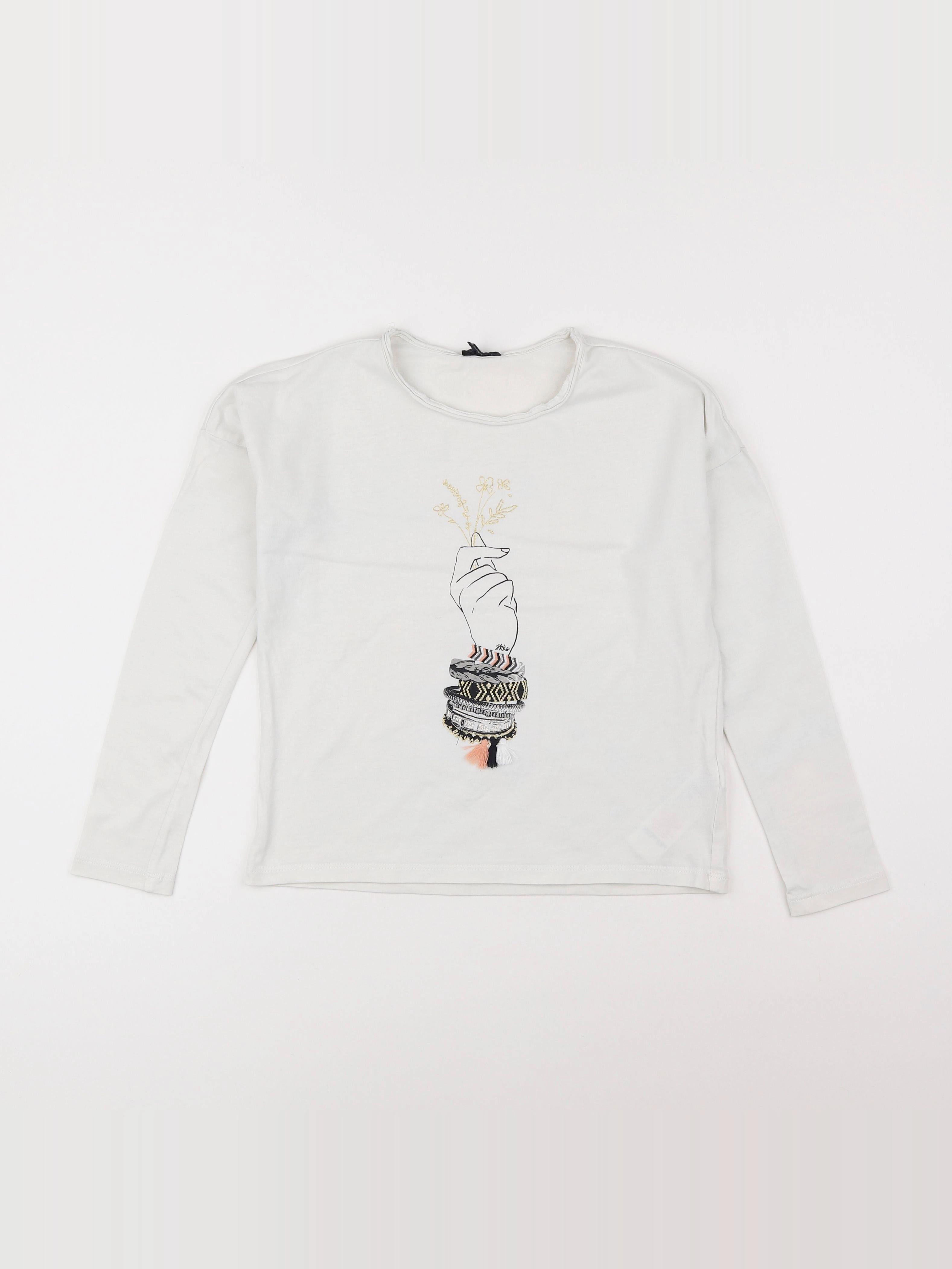 IKKS - tee-shirt blanc - 10 ans