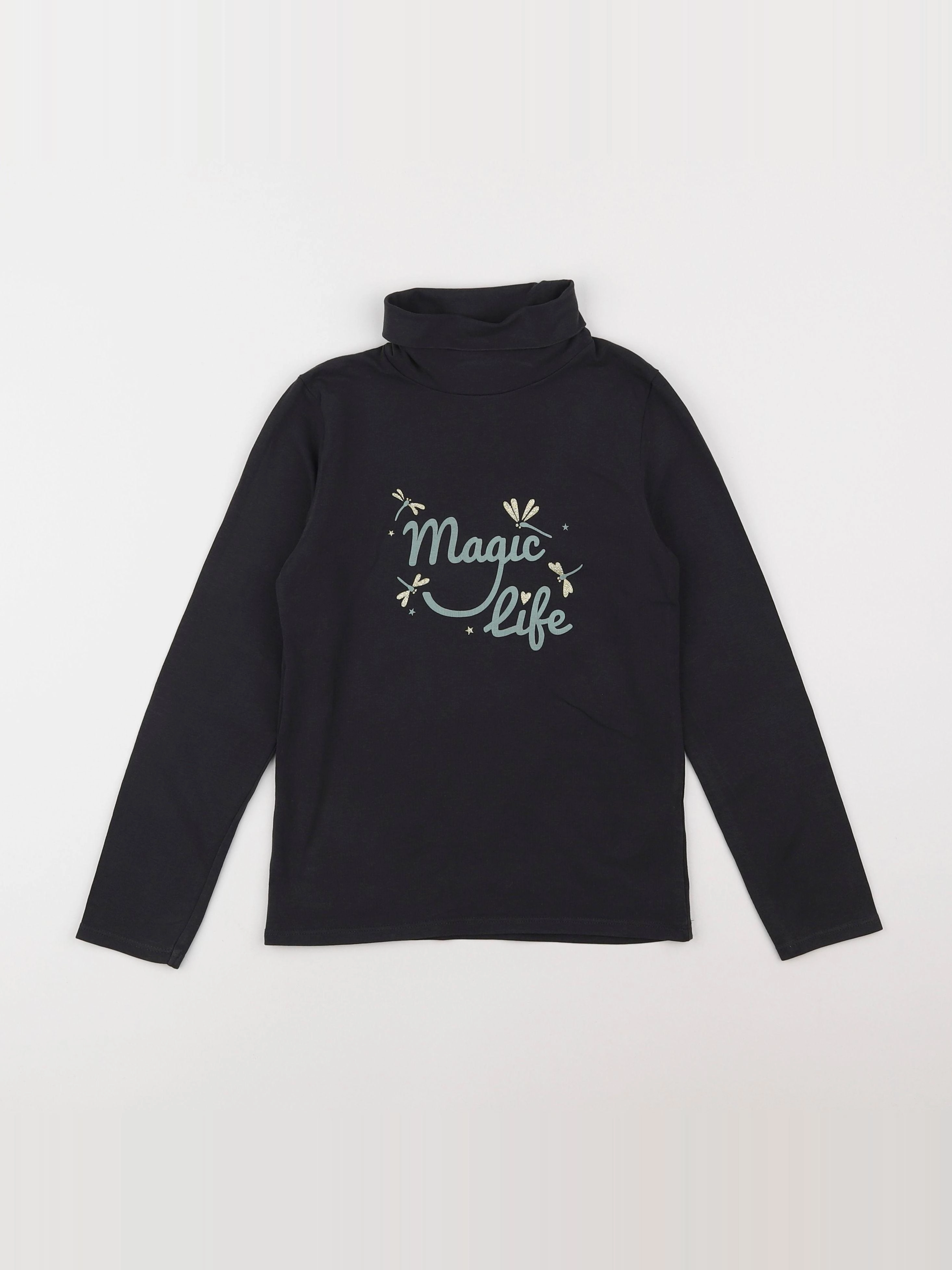 Vertbaudet - sous-pull gris - 8 ans