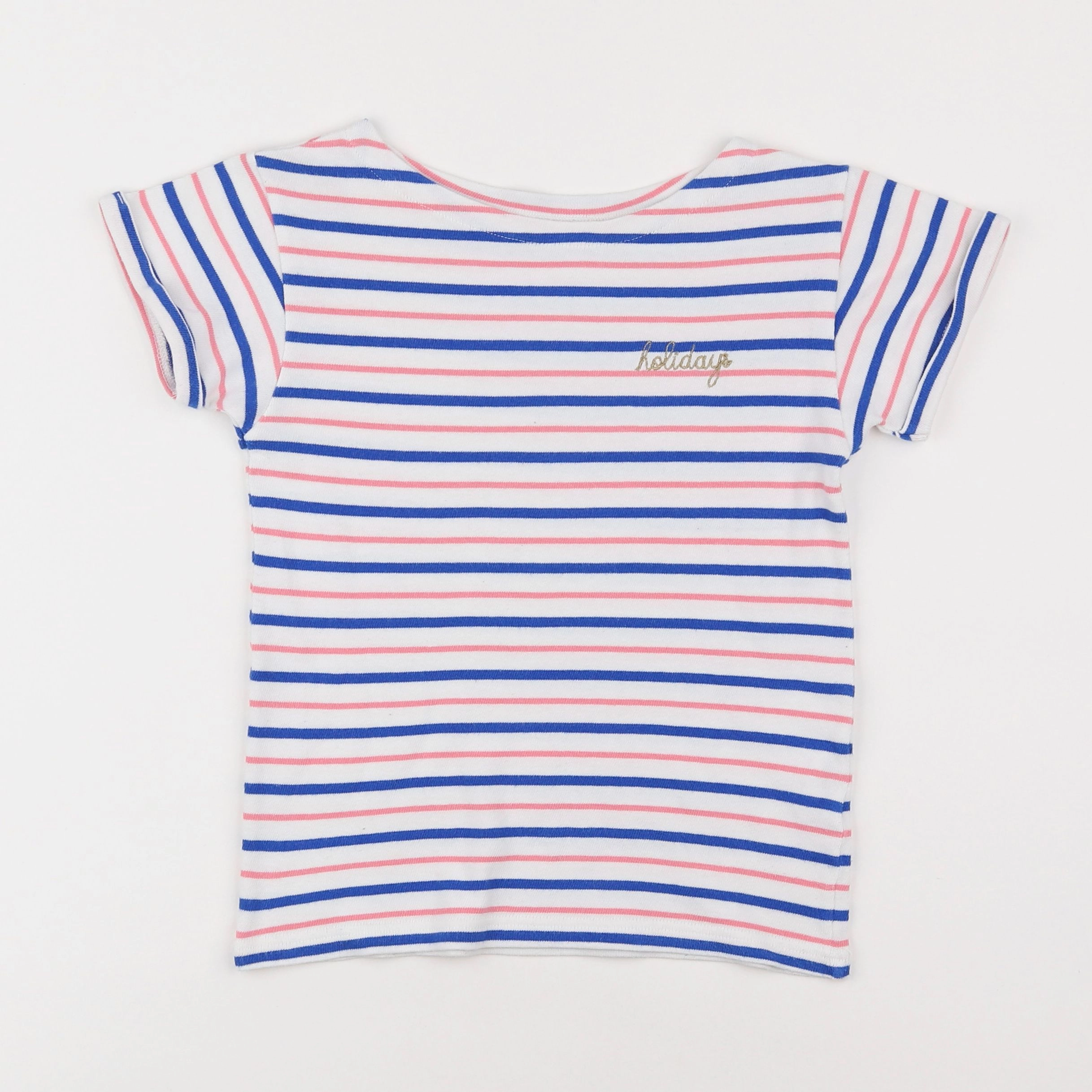 Maison Labiche - tee-shirt bleu, rose - 8 ans