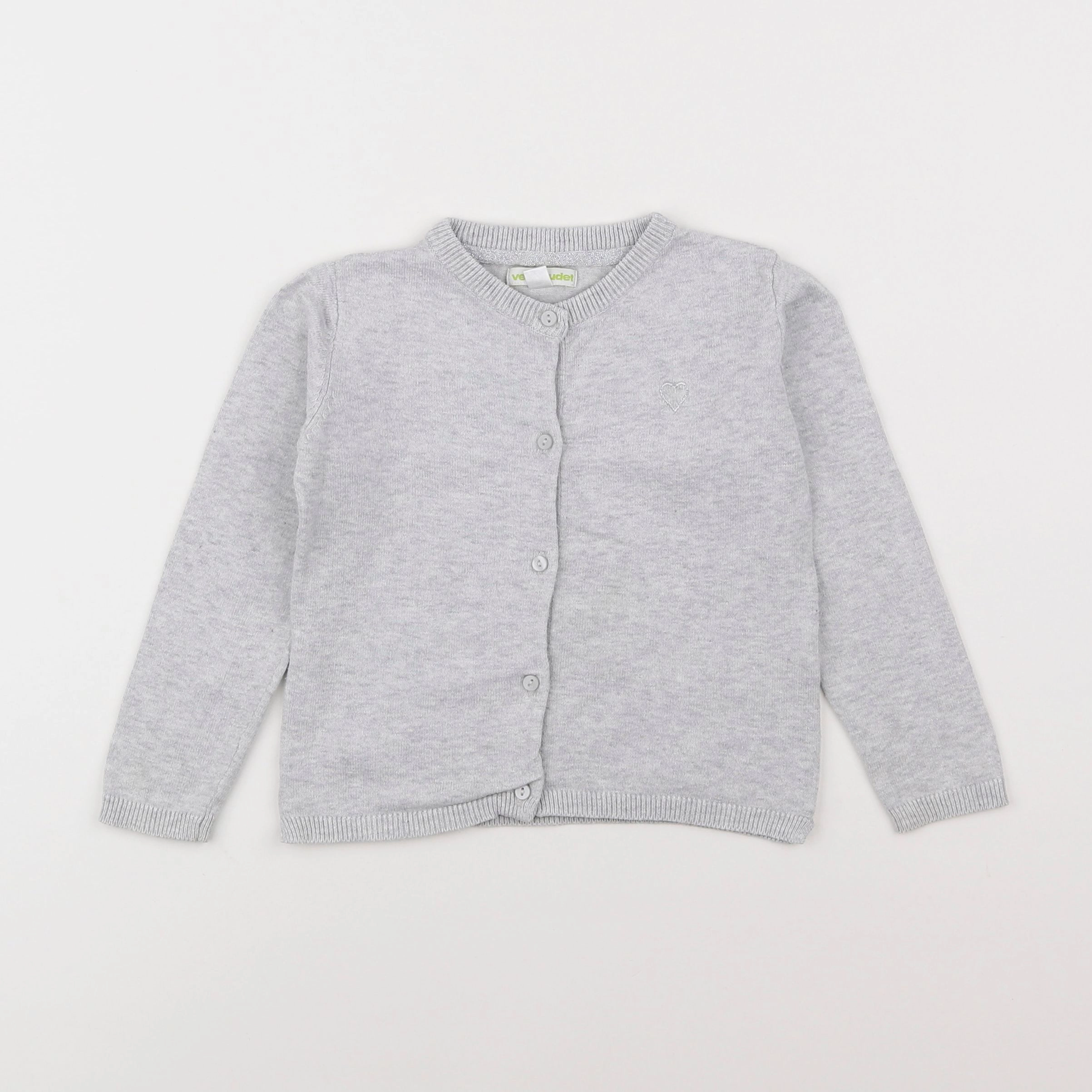 Vertbaudet - gilet gris - 4 ans