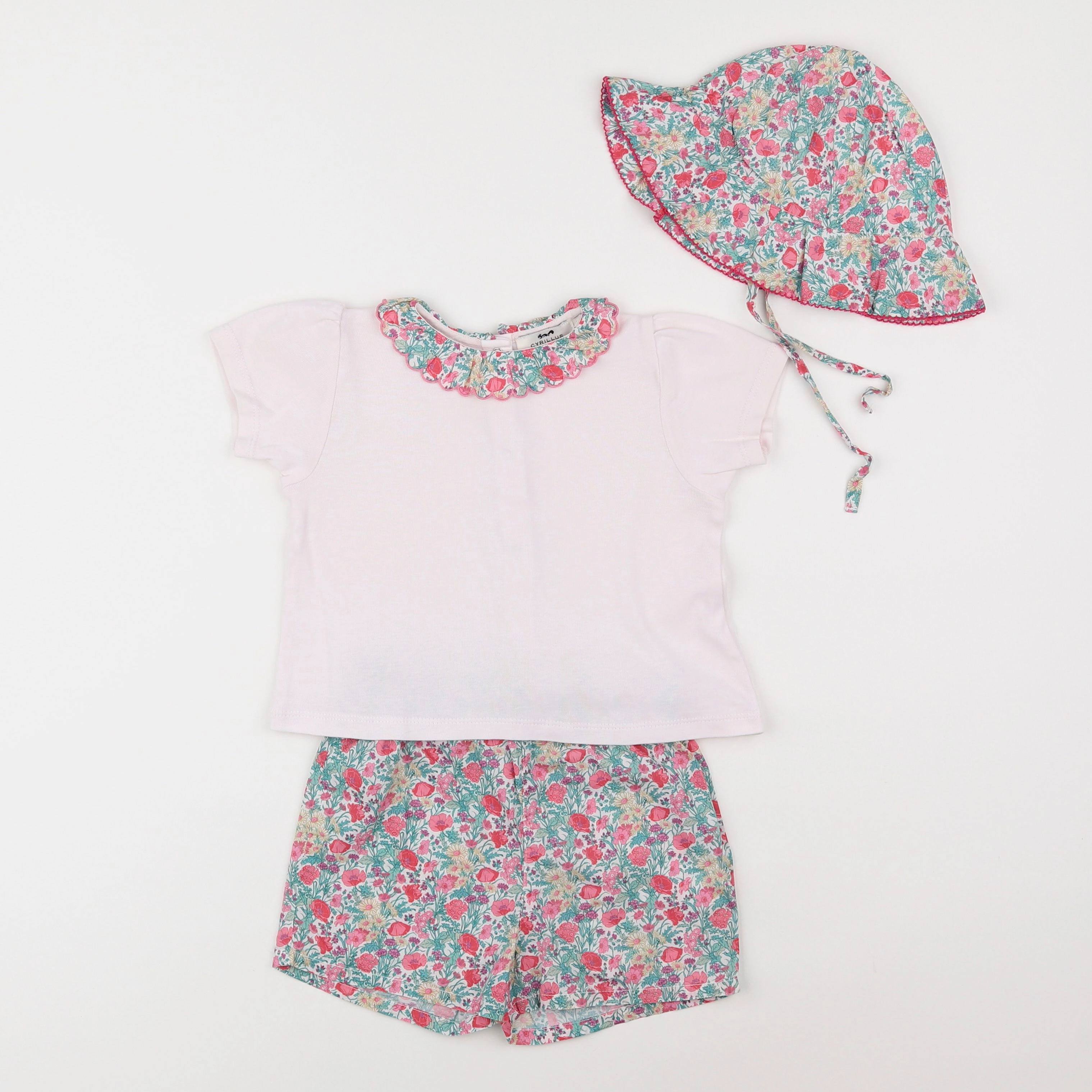 Cyrillus - ensemble rose, vert - 2 ans