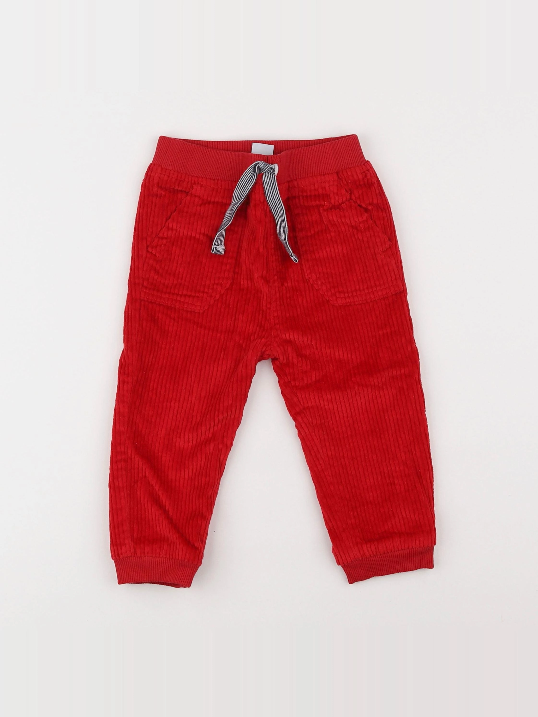 Petit Bateau - pantalon doublé rouge - 18 mois