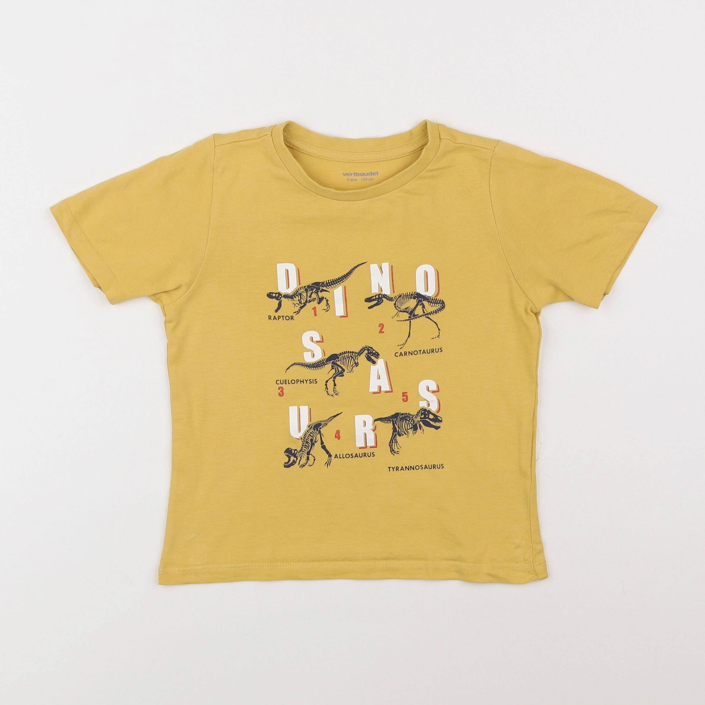 Vertbaudet - tee-shirt jaune - 4 ans