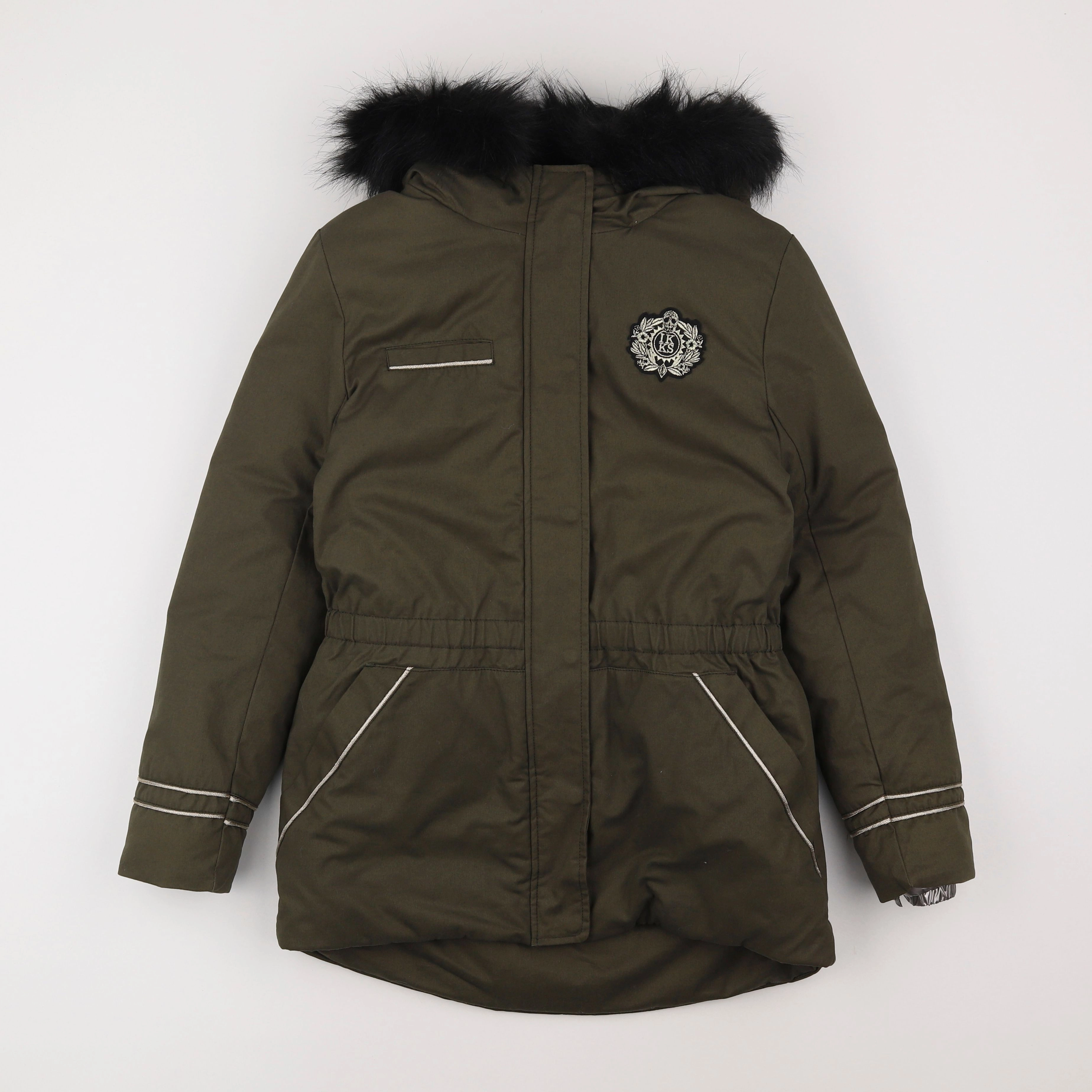 IKKS - manteau doublure amovible vert - 12 ans