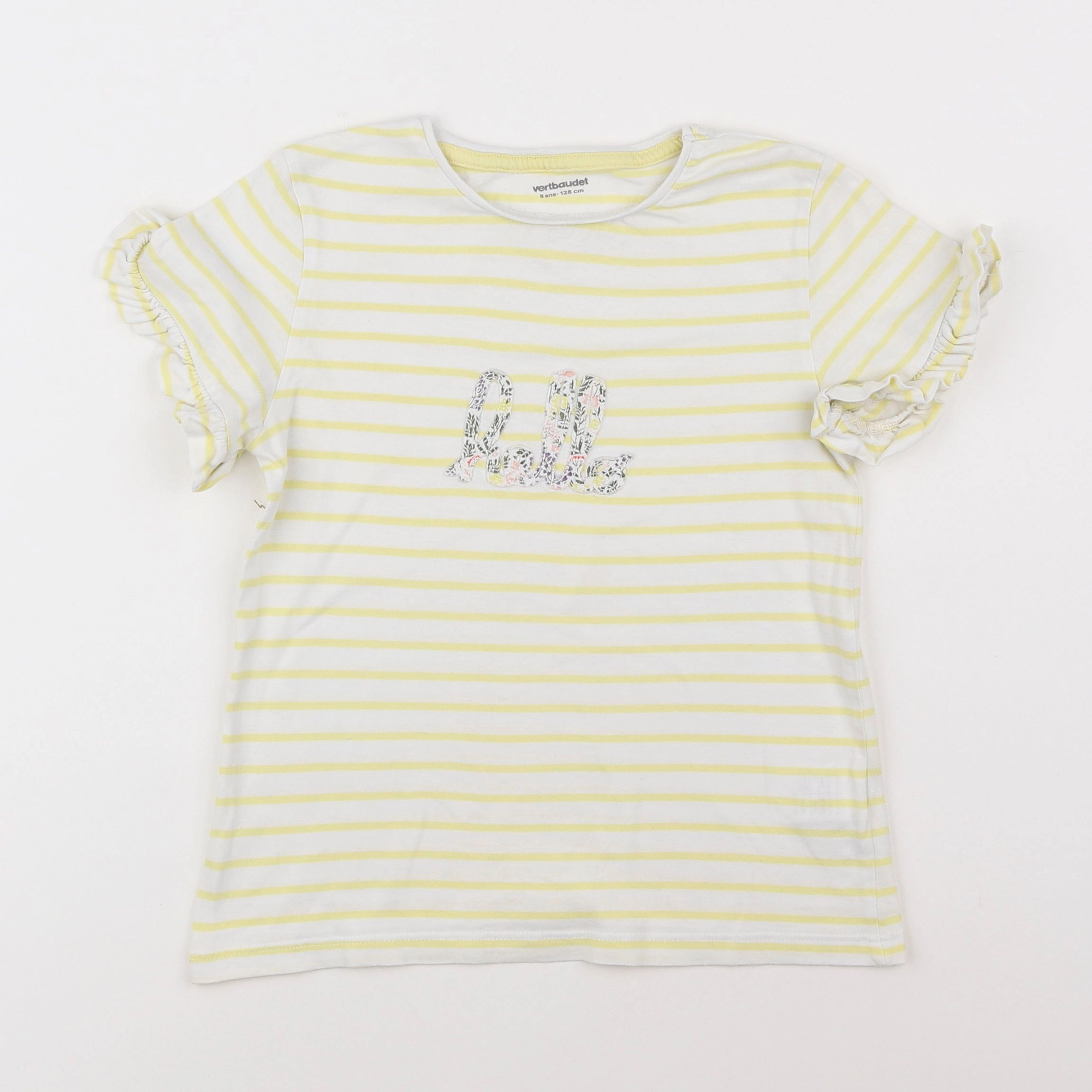 Vertbaudet - tee-shirt jaune - 8 ans