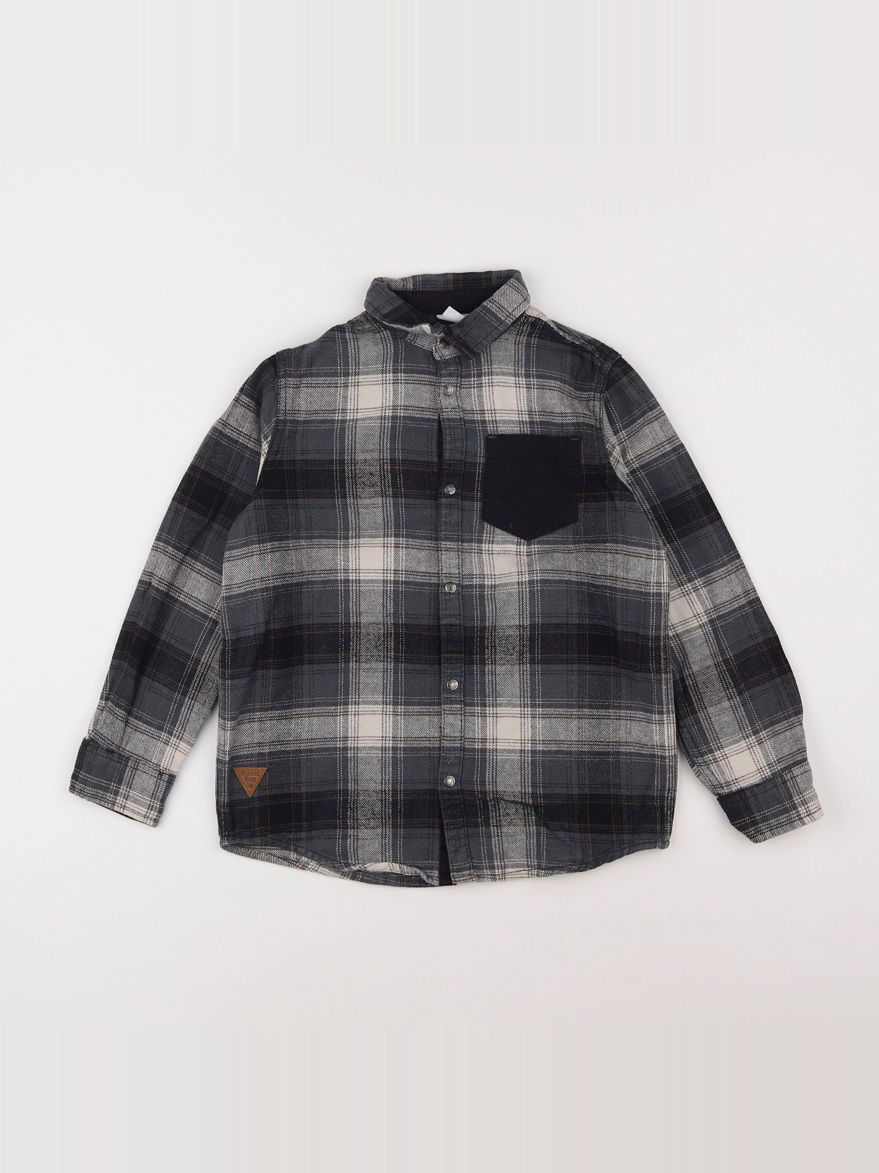 Vertbaudet - chemise gris - 10 ans