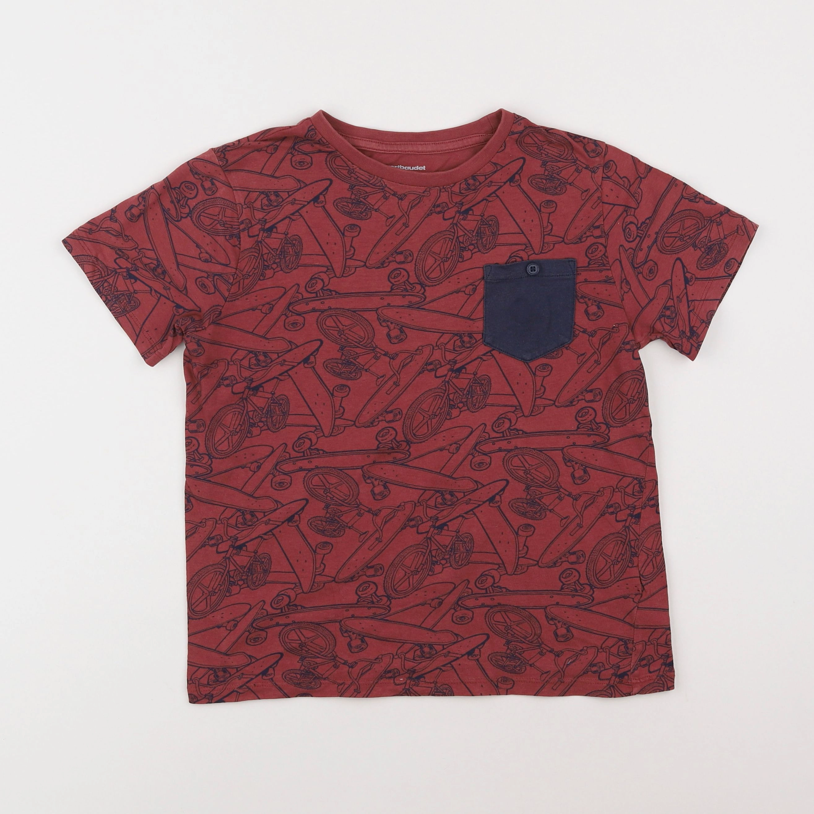 Vertbaudet - tee-shirt rouge - 10 ans