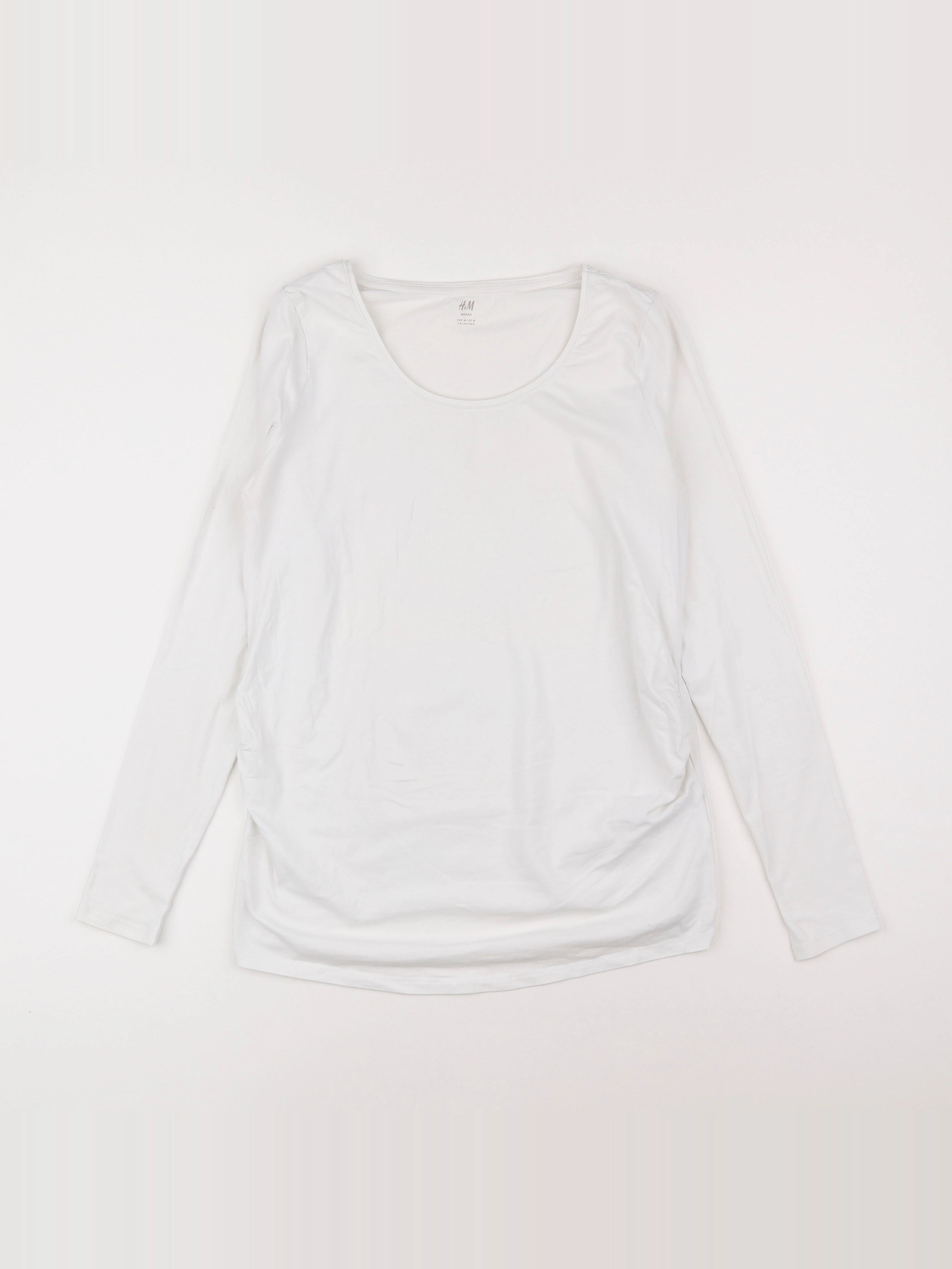 H&M - tee-shirt grossesse blanc - 40 à 42