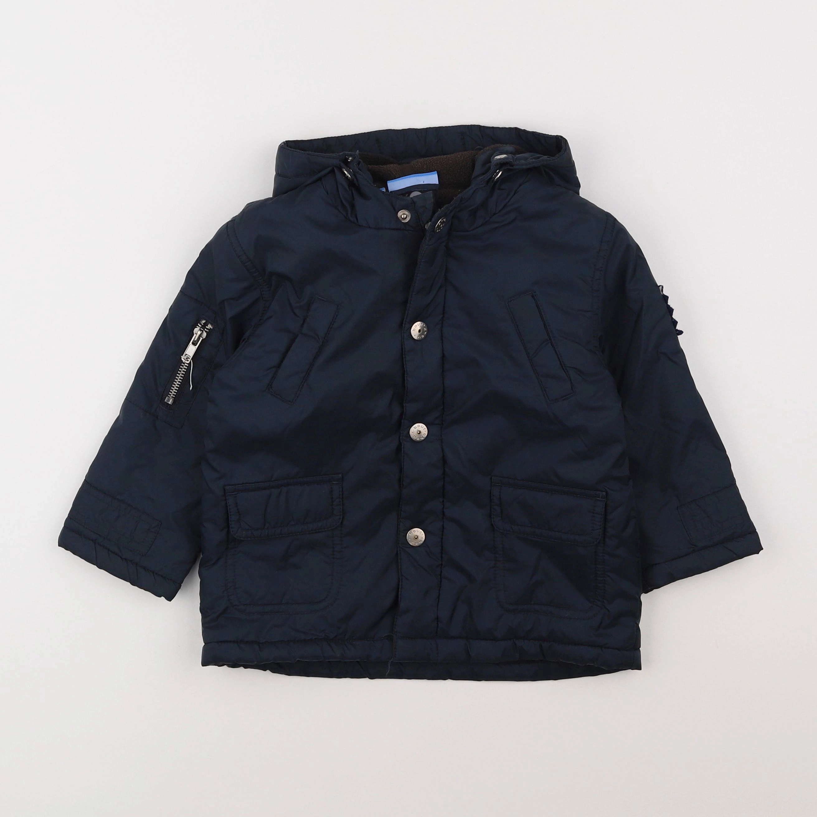 Boutchou - veste doublé bleu - 18 mois