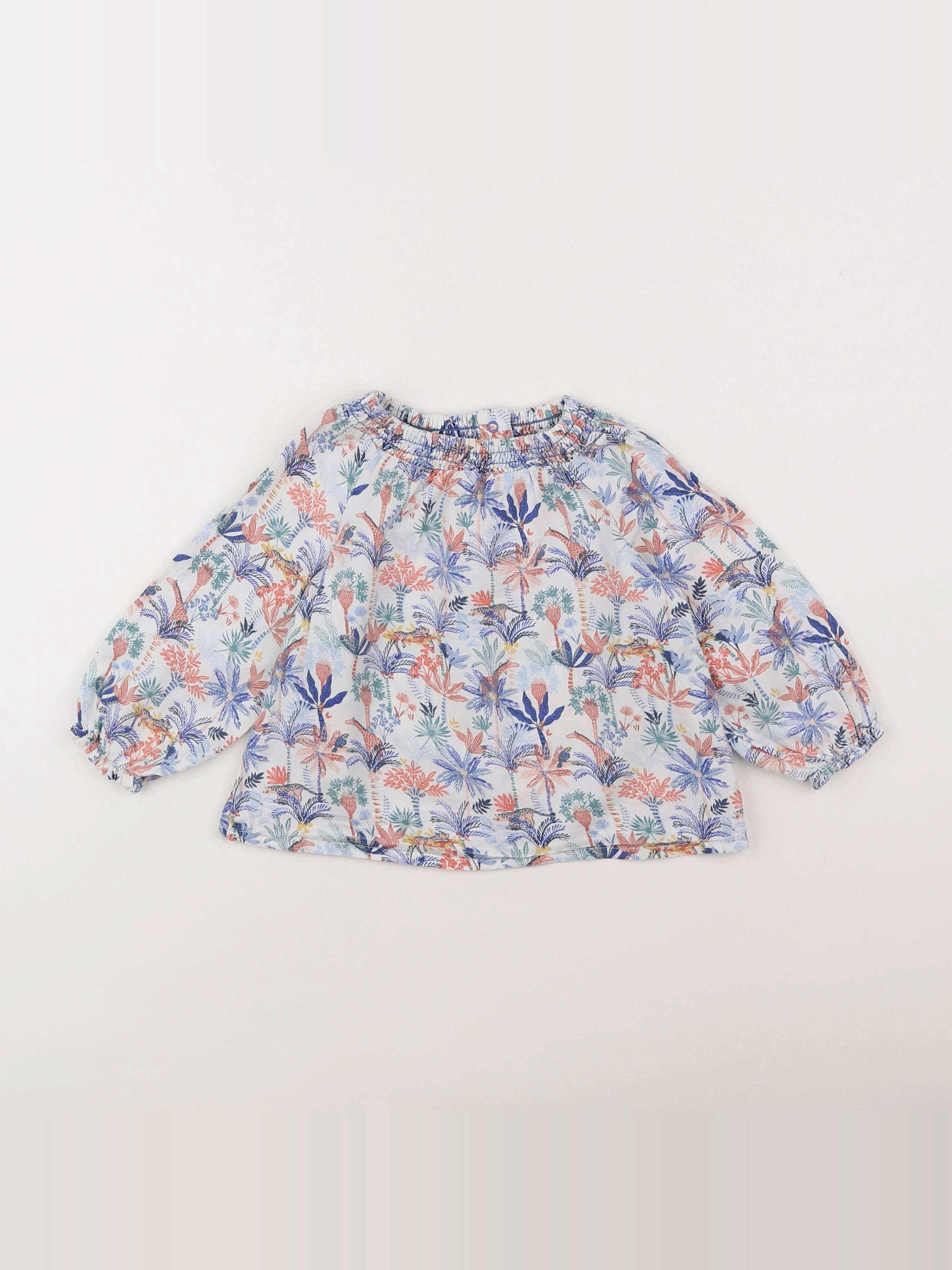 Tape à l'oeil - blouse bleu, blanc - 18 mois