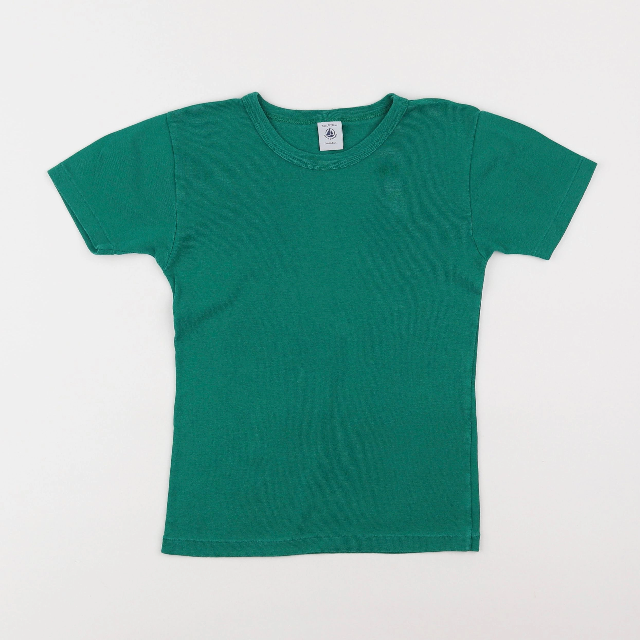 Petit Bateau - maillot de corps vert - 8 ans