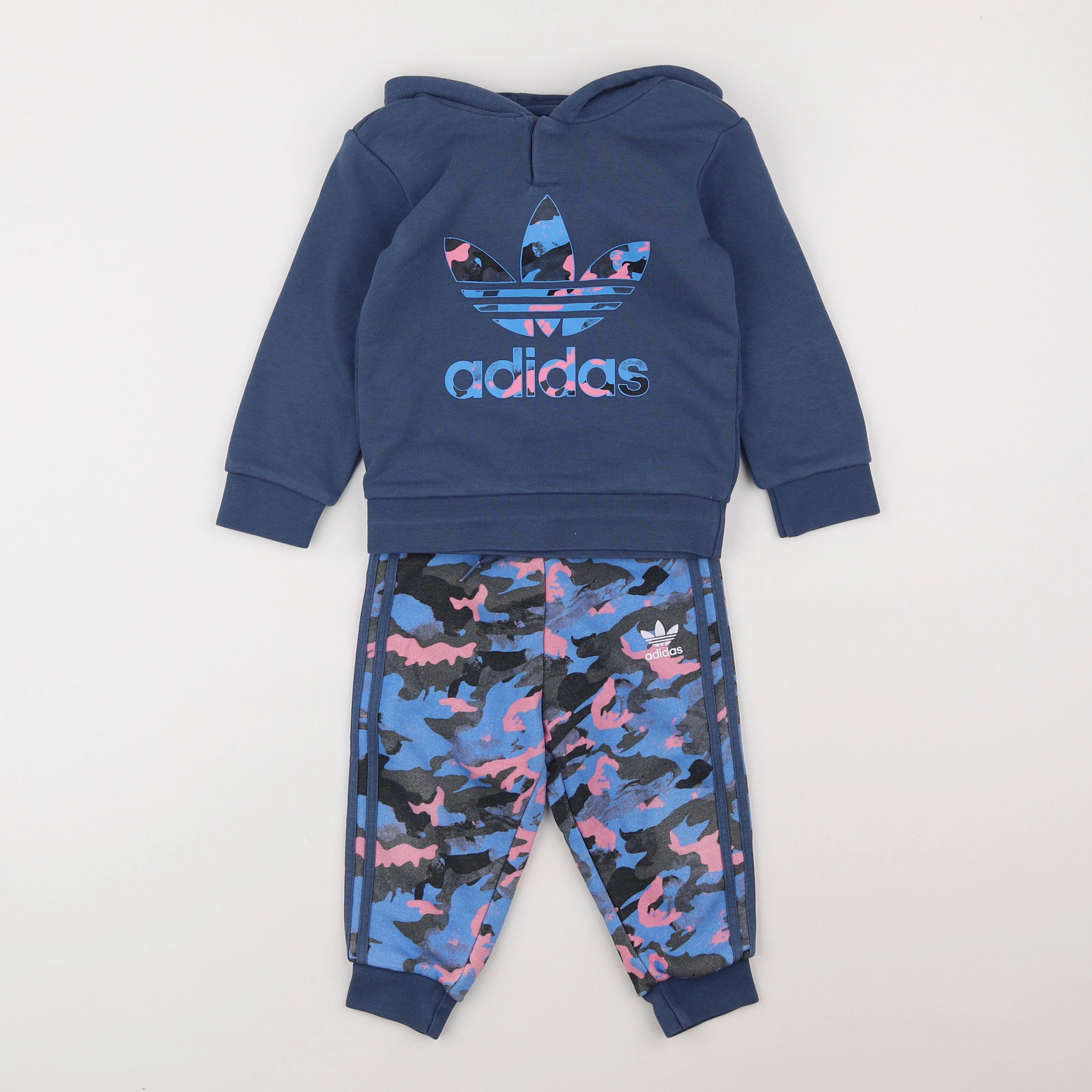 Adidas - ensemble bleu - 12/18 mois