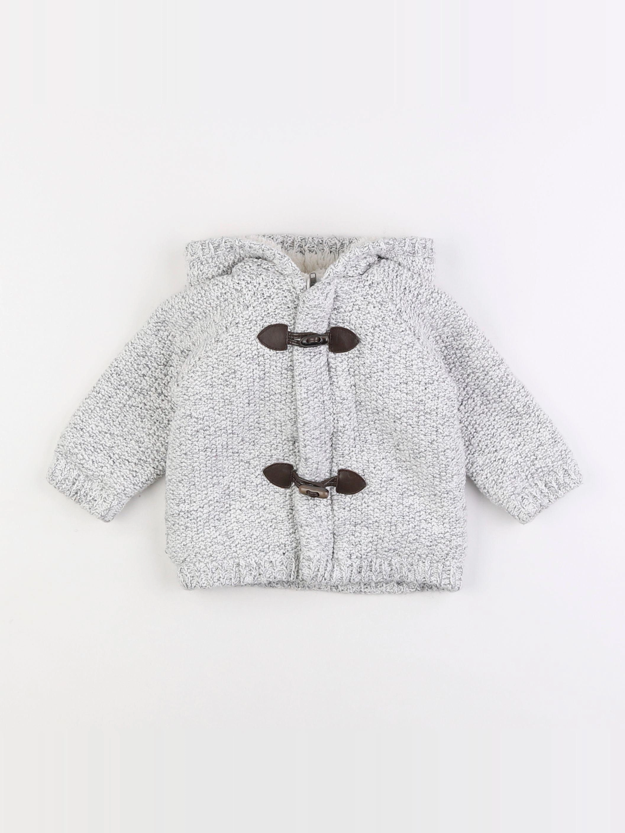 Vertbaudet - veste doublé gris - 12 mois