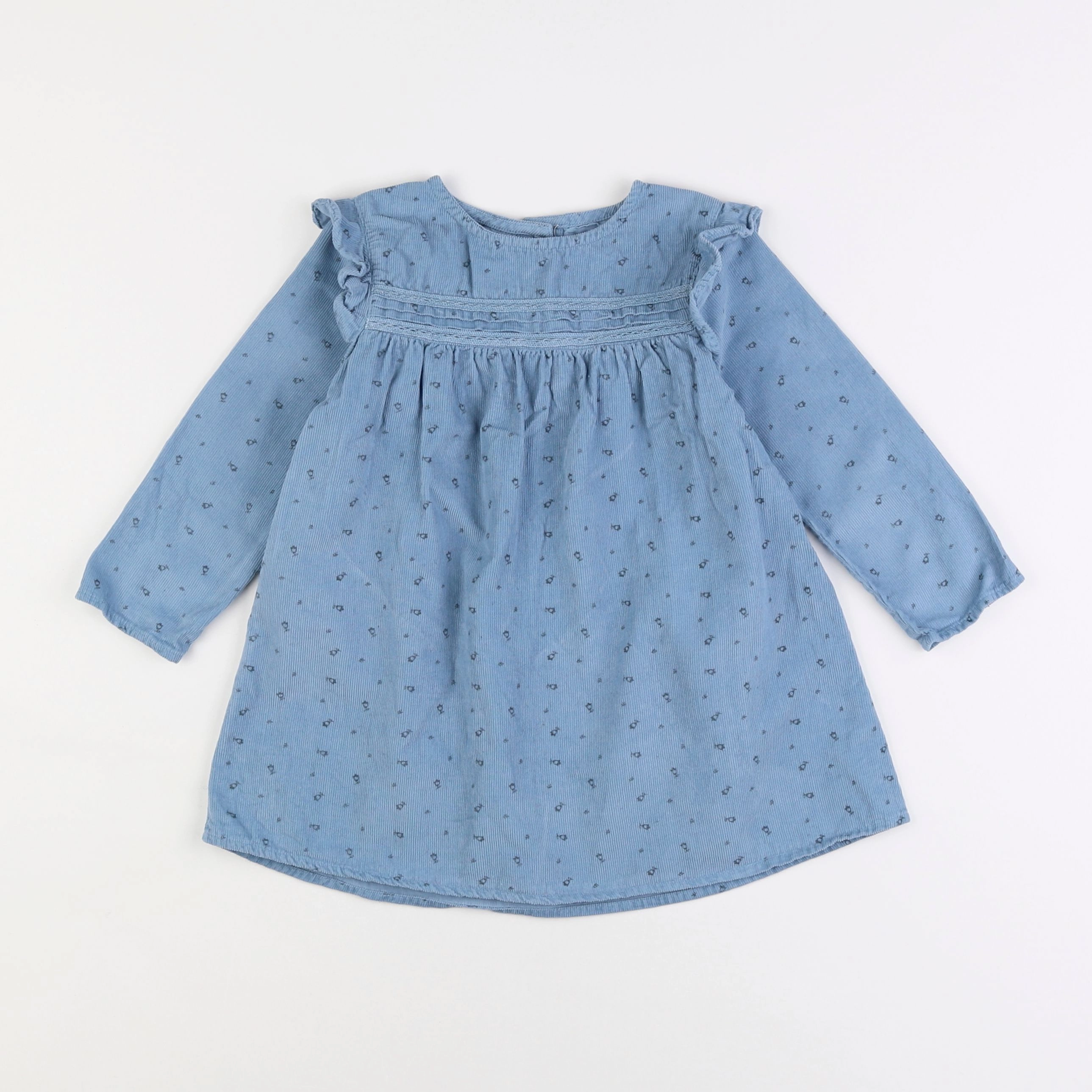 Little Cigogne - robe bleu - 3 ans