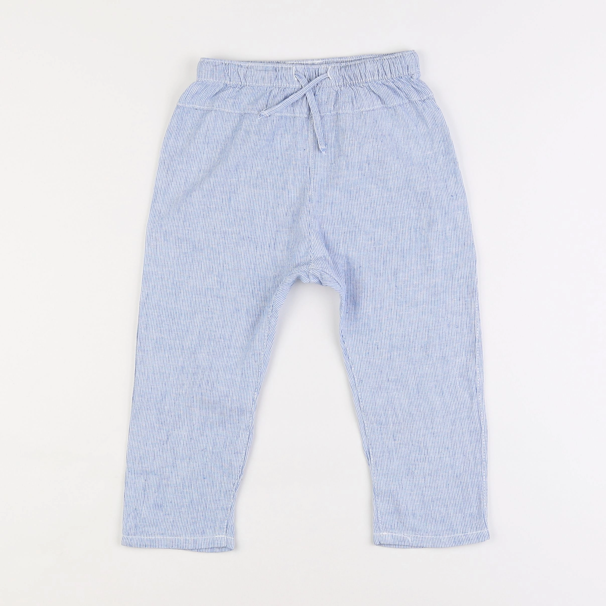 H&M - sarouel blanc, bleu - 2/3 ans