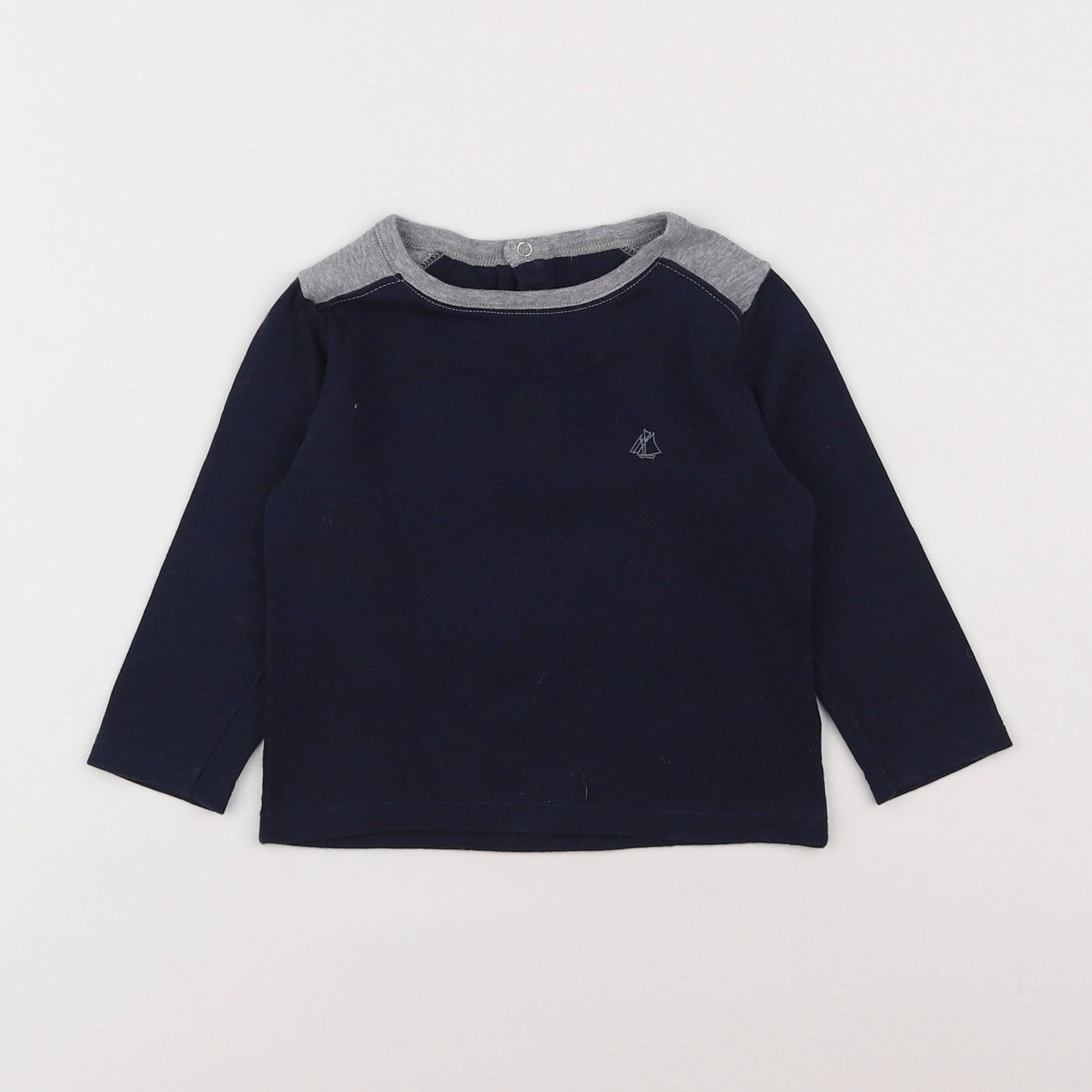 Petit Bateau - tee-shirt bleu - 18 mois