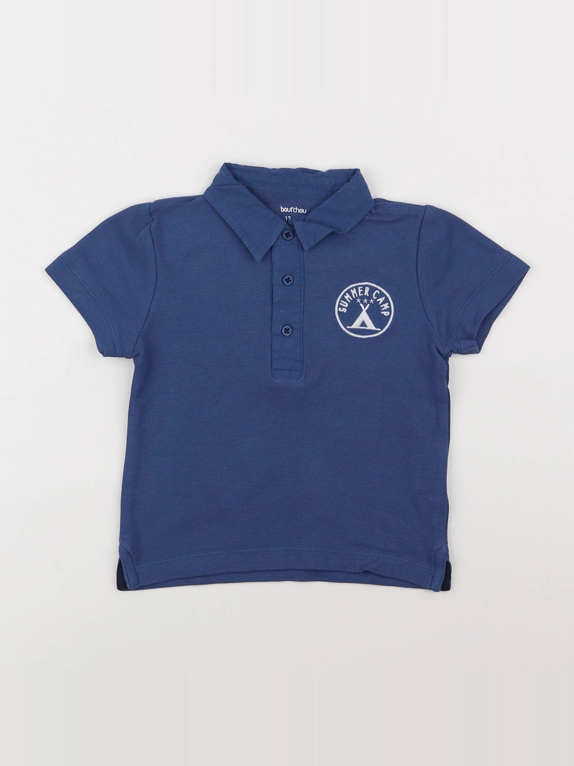 Boutchou - polo bleu - 12 mois