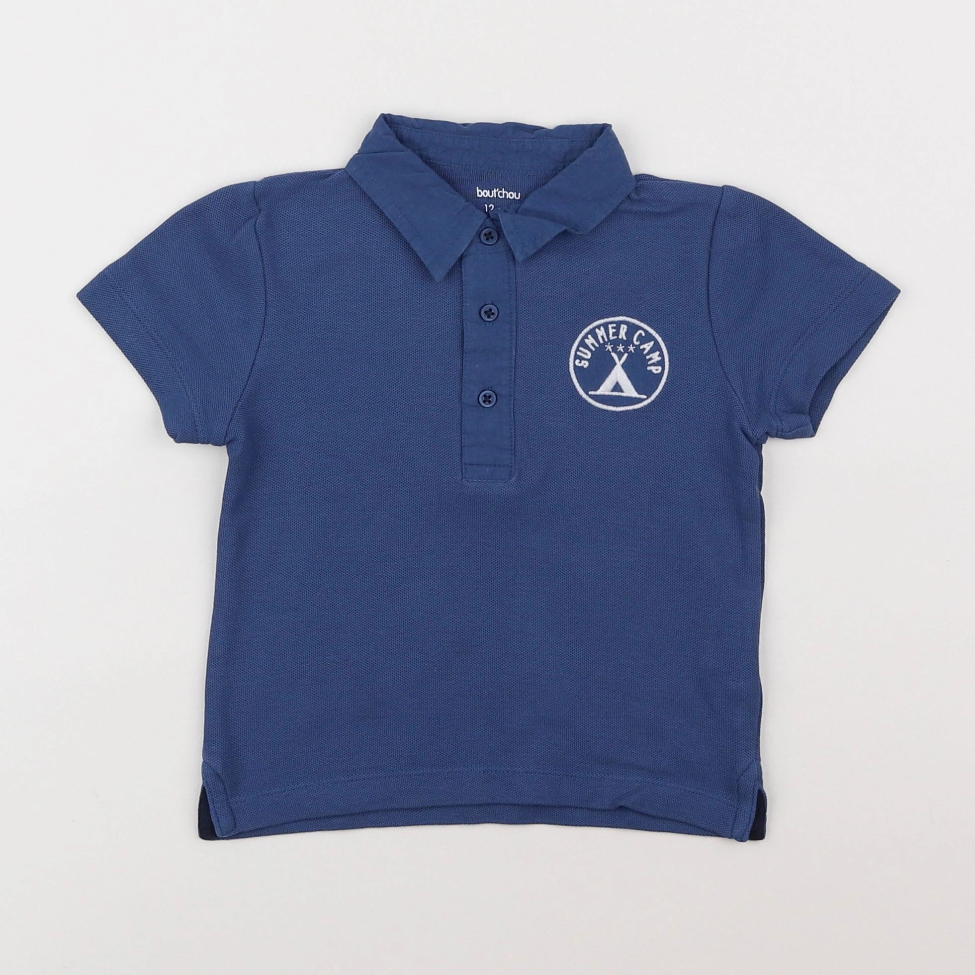 Boutchou - polo bleu - 12 mois